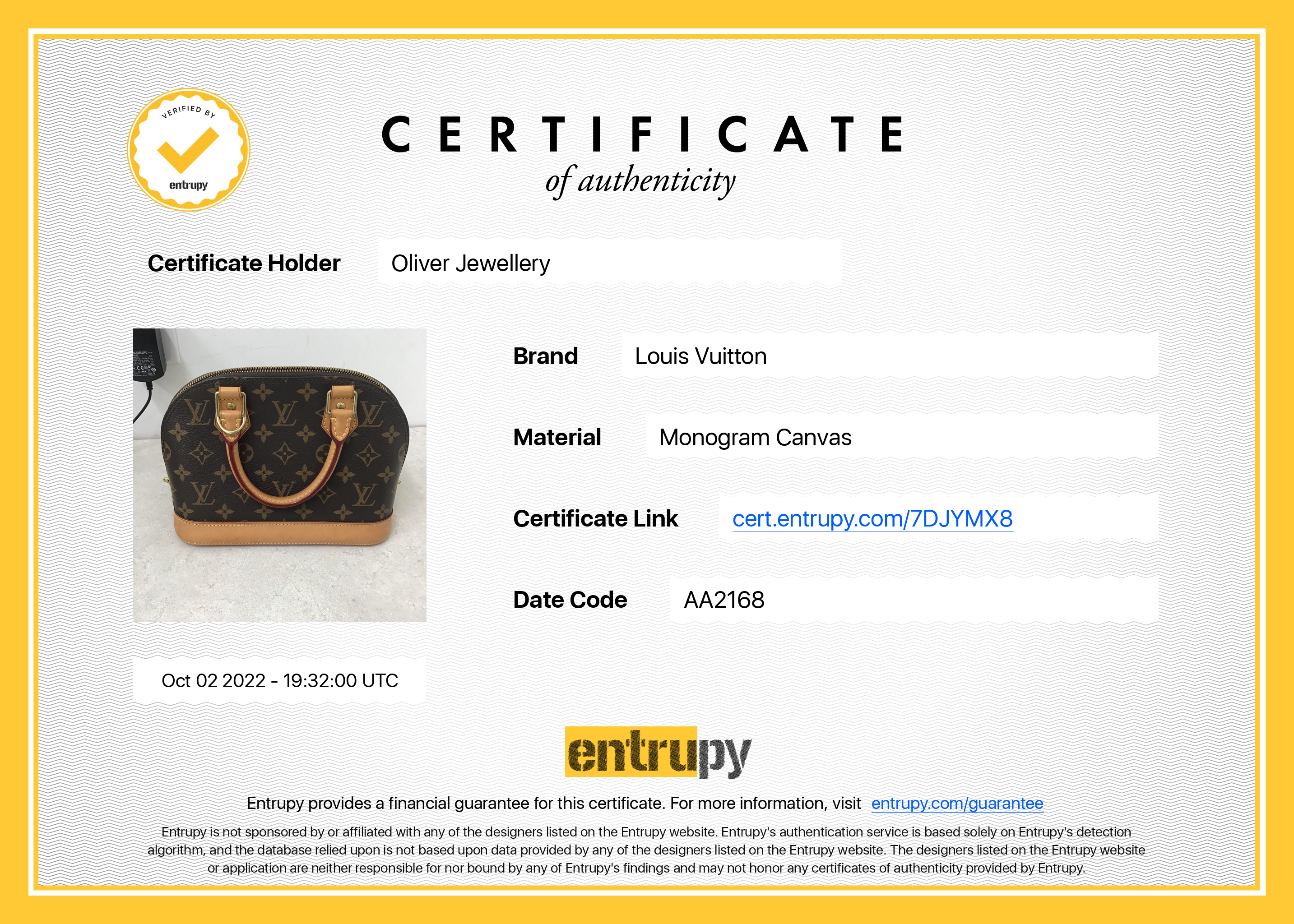 Louis Vuitton Monogram Alma BB w/ Box