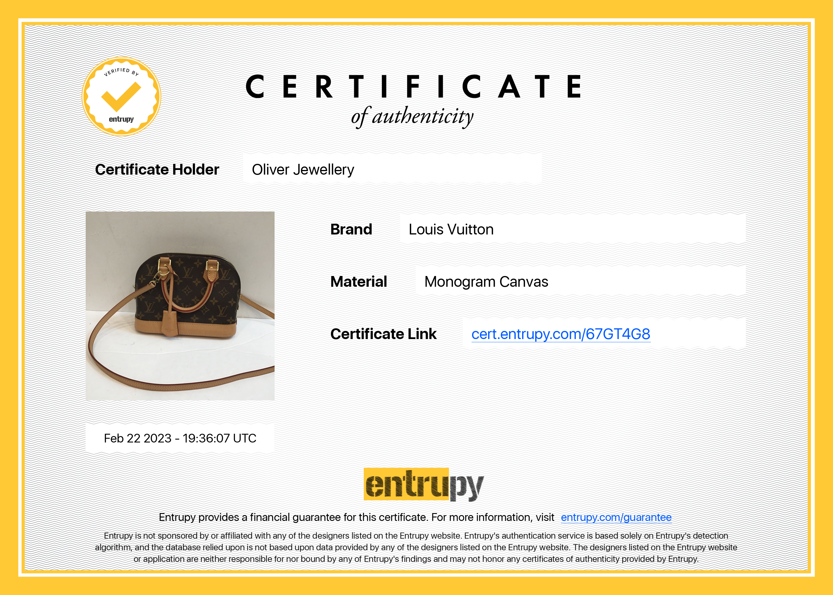 Louis Vuitton Monogram Alma BB w/ Box