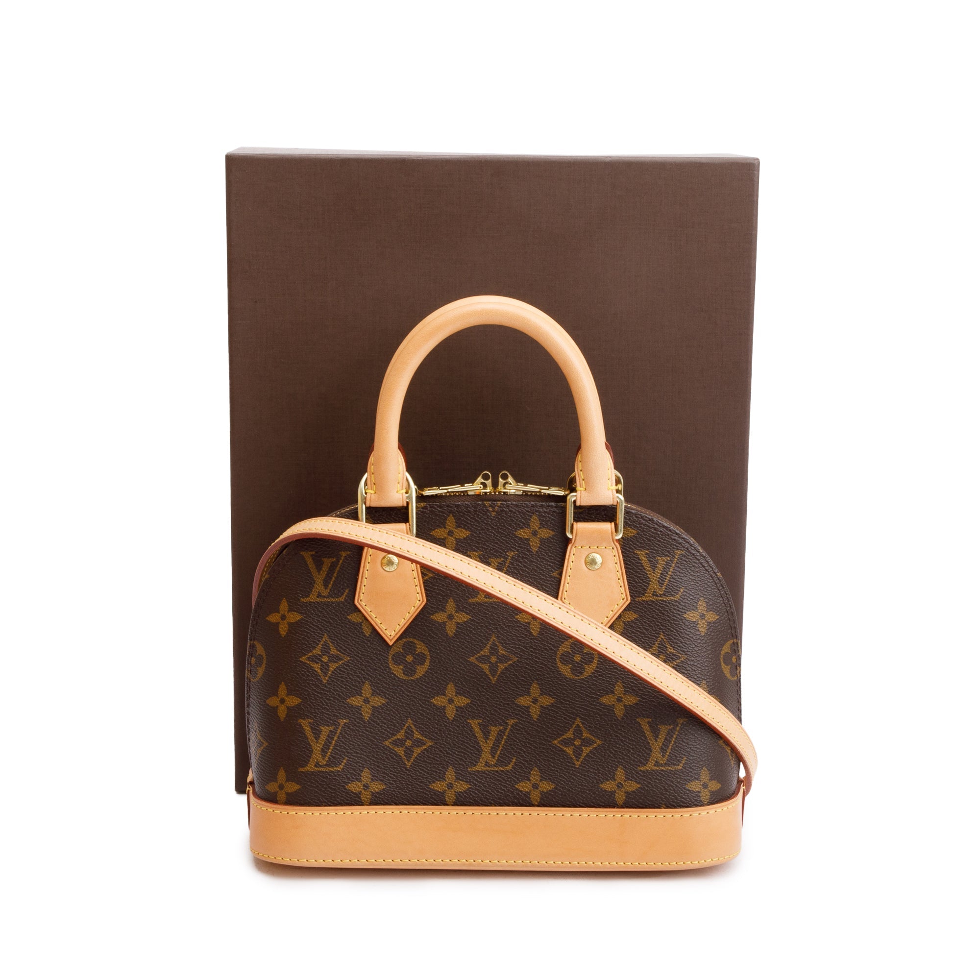 Louis Vuitton Monogram Alma BB w/ Strap & Box