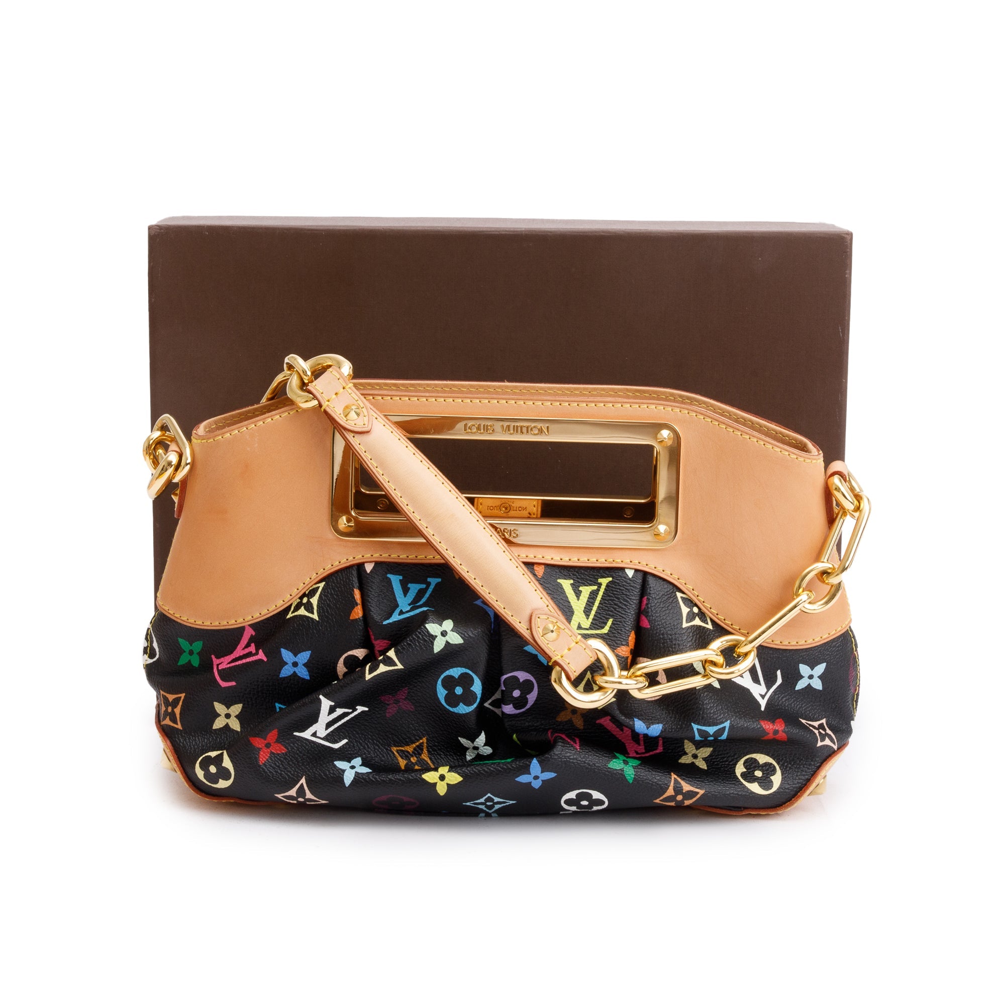 Louis Vuitton Monogram Black Multicolore Judy PM w/ Box