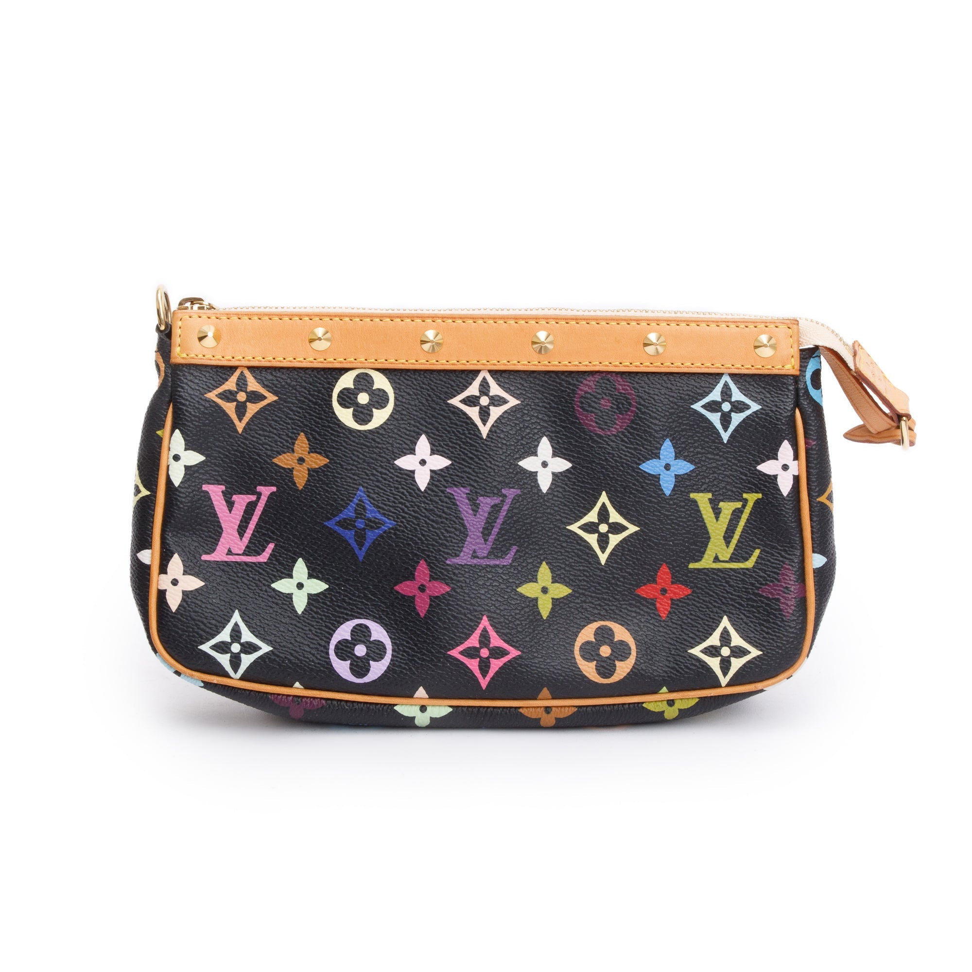 Louis Vuitton Monogram Black Multicolore Pochette Accessories
