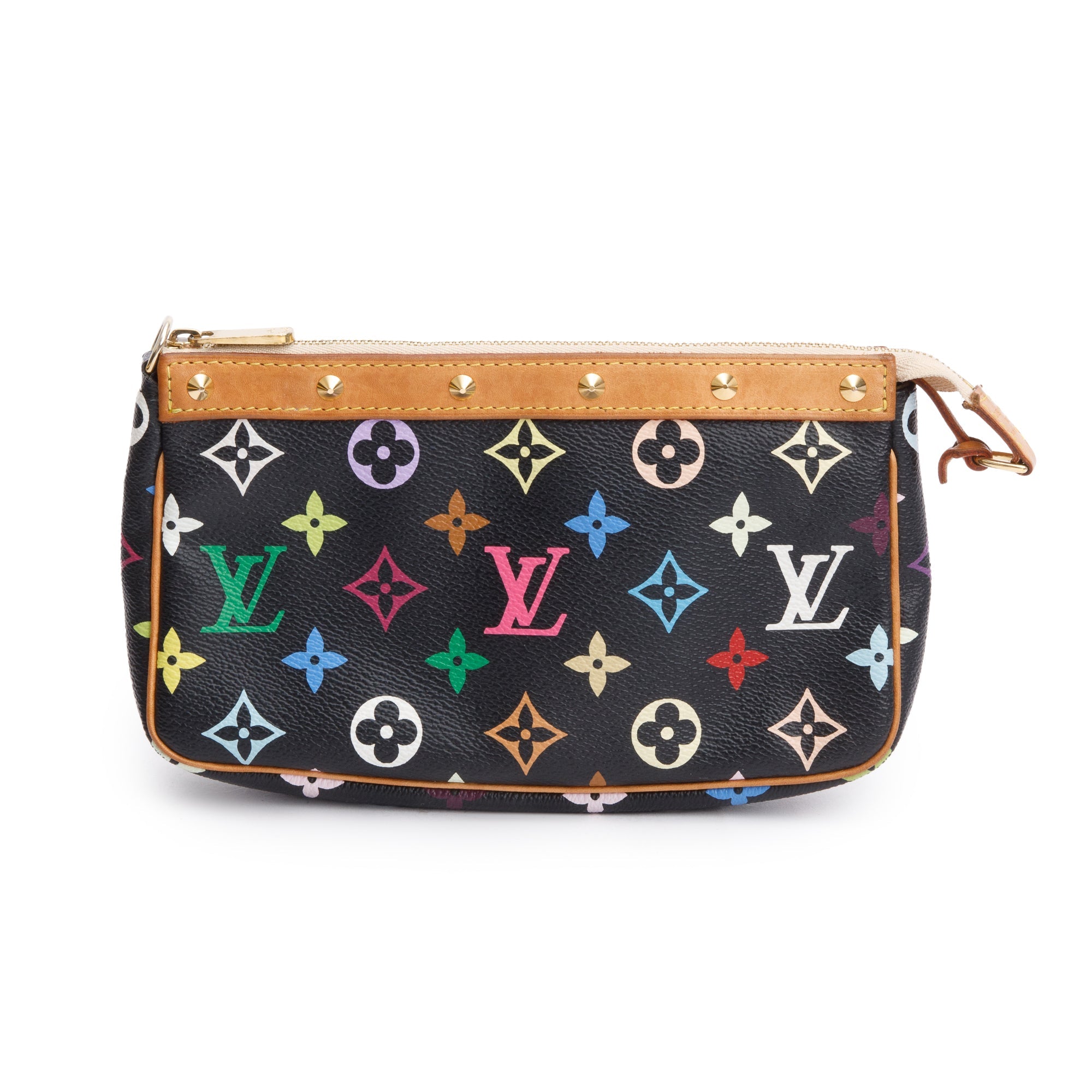 Louis Vuitton Monogram Black Multicolore Pochette Accessories