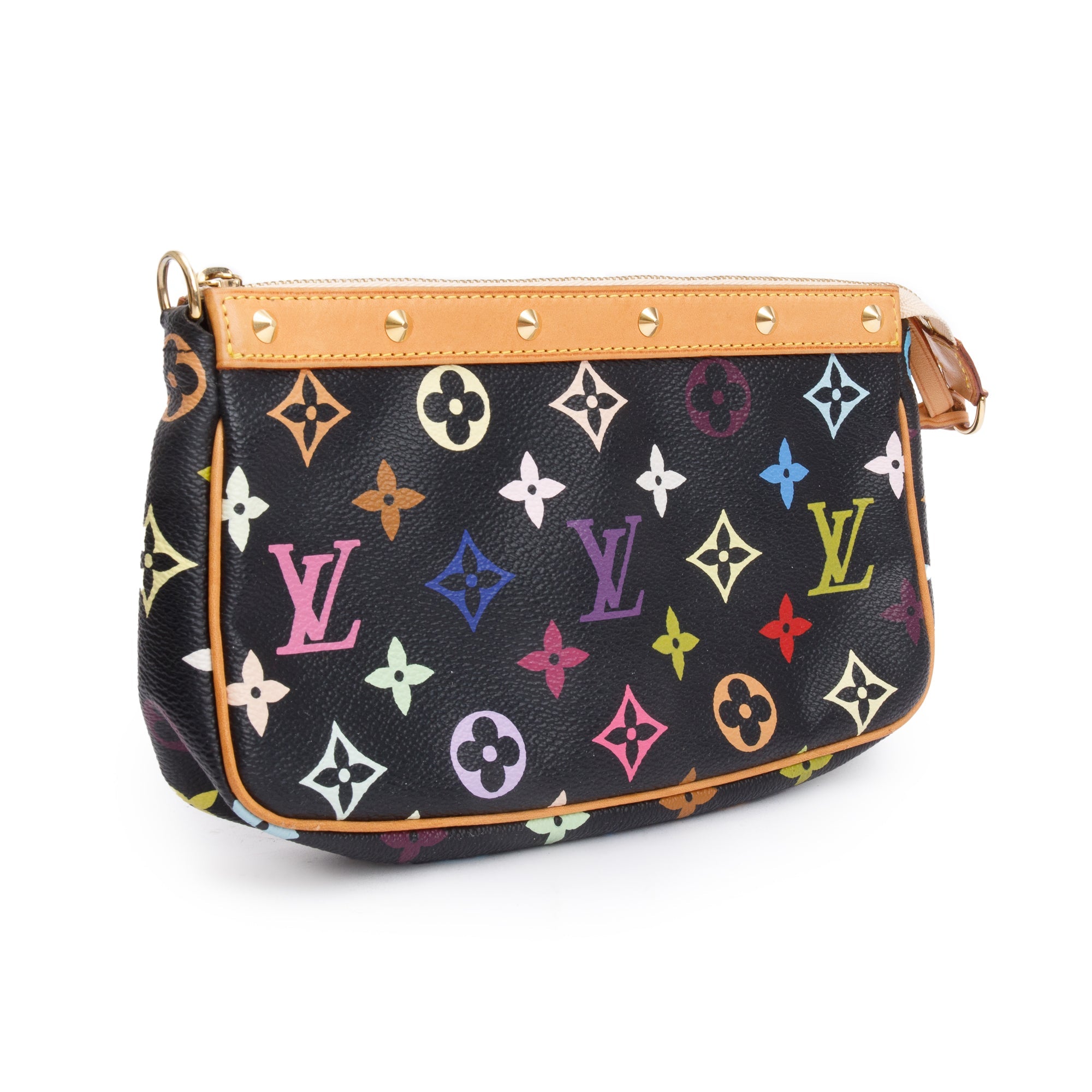 Louis Vuitton Monogram Black Multicolore Pochette Accessories