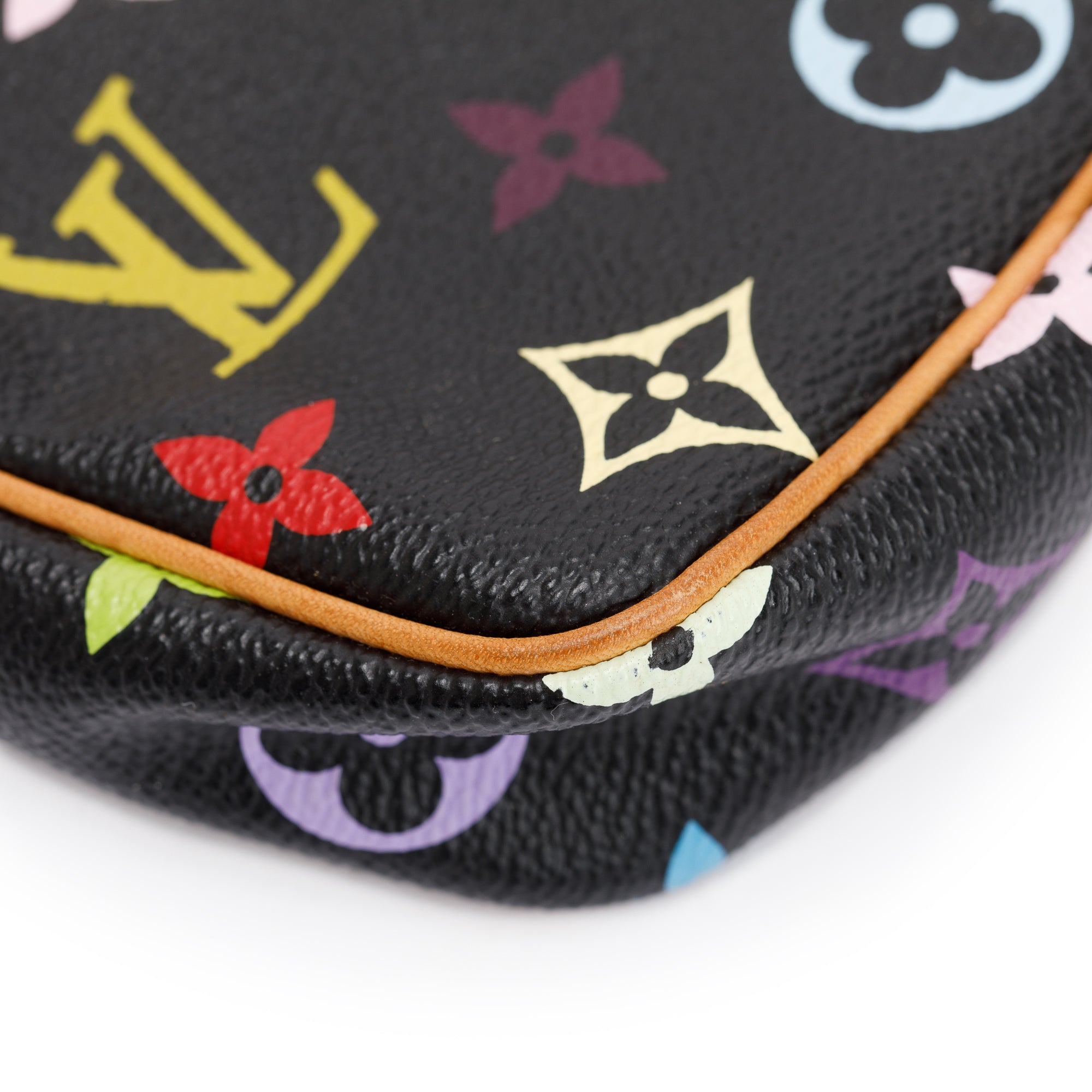 Louis Vuitton Monogram Black Multicolore Pochette Accessories