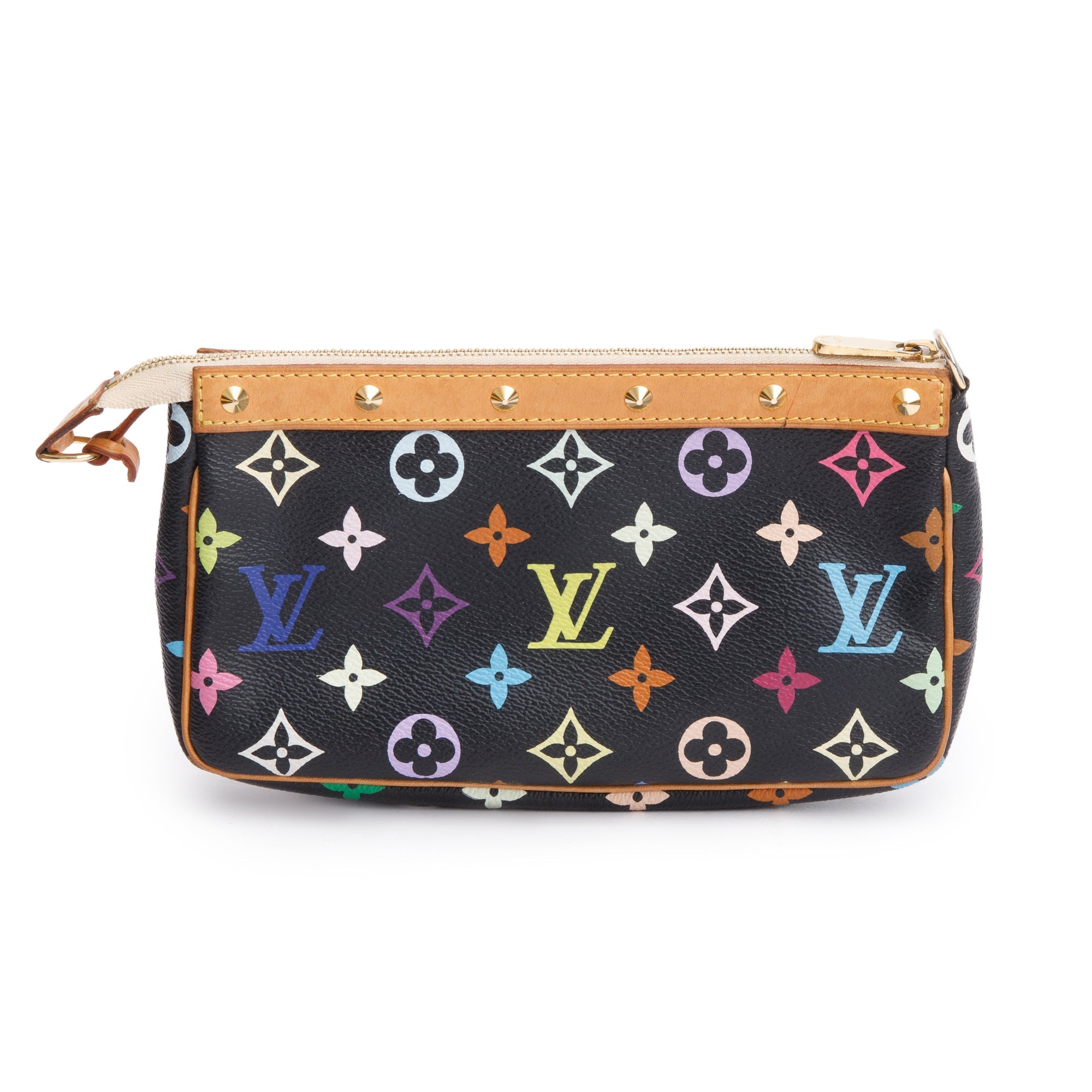 Louis Vuitton Monogram Black Multicolore Pochette Accessories
