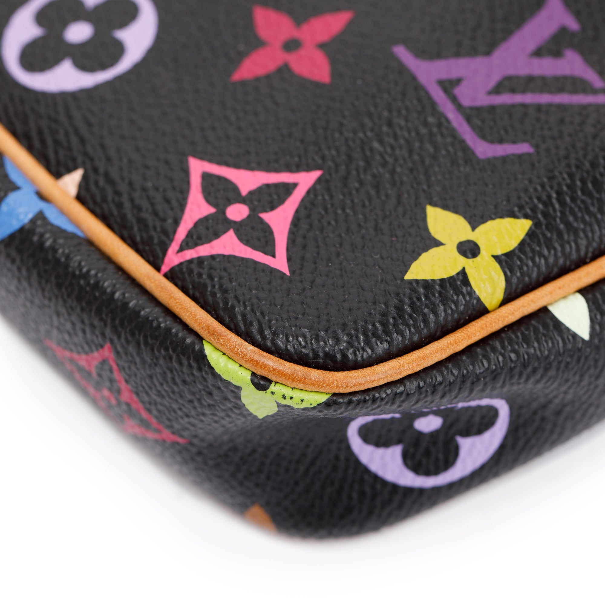 Louis Vuitton Monogram Black Multicolore Pochette Accessories