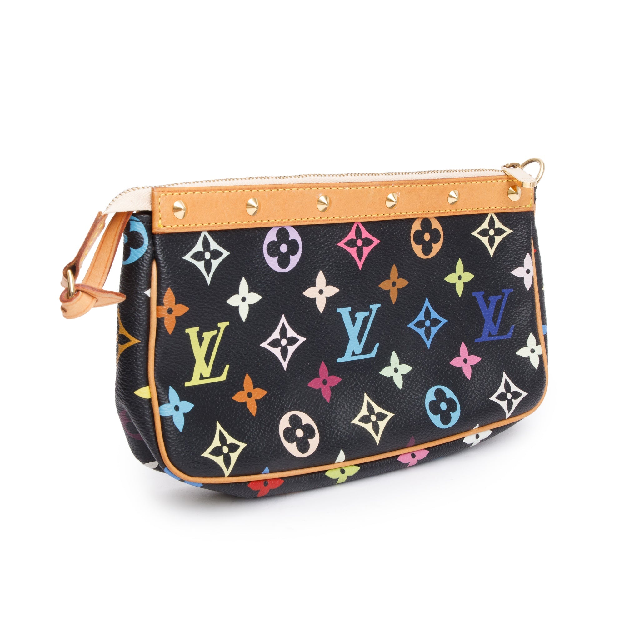Louis Vuitton Monogram Black Multicolore Pochette Accessories