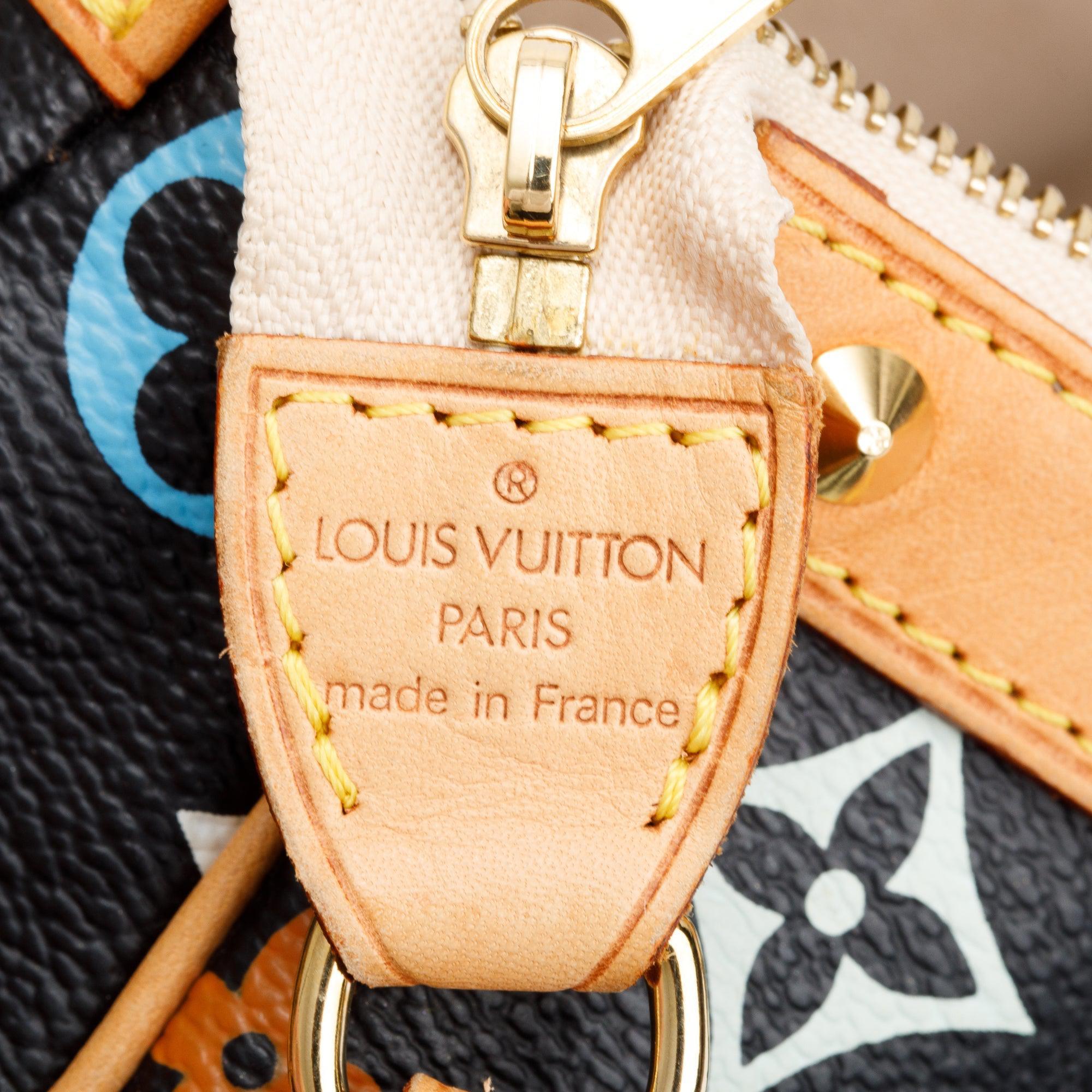 Louis Vuitton Monogram Black Multicolore Pochette Accessories