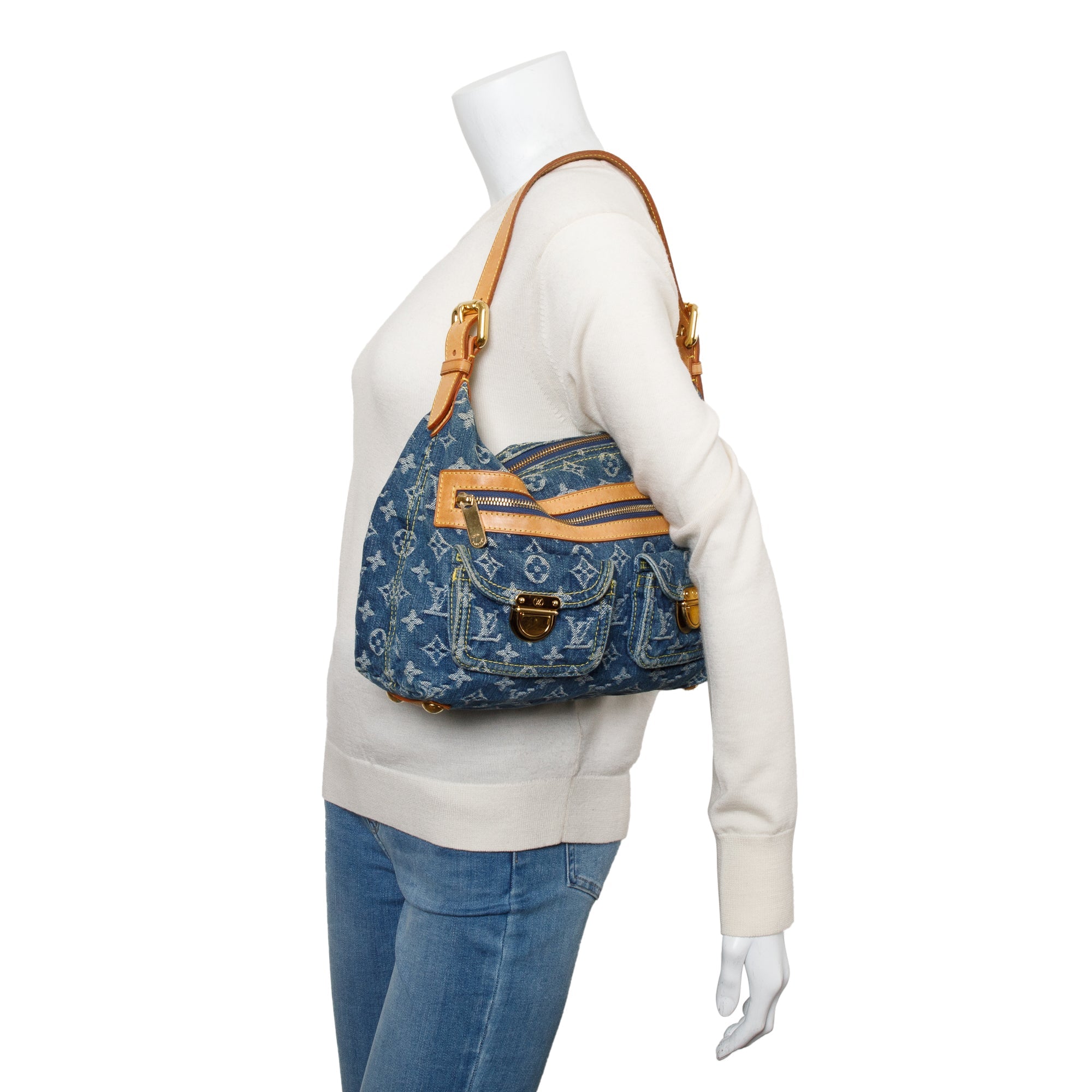 Louis Vuitton Monogram Blue Denim Baggy PM