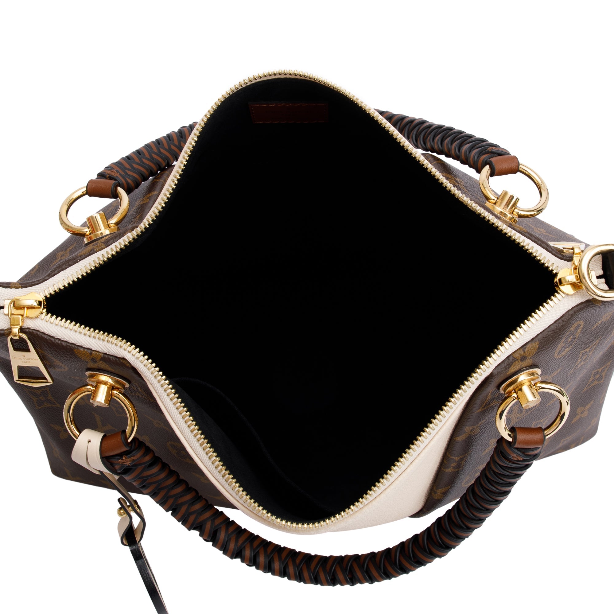 Louis Vuitton Monogram Braided V Tote MM w/ Strap & Box