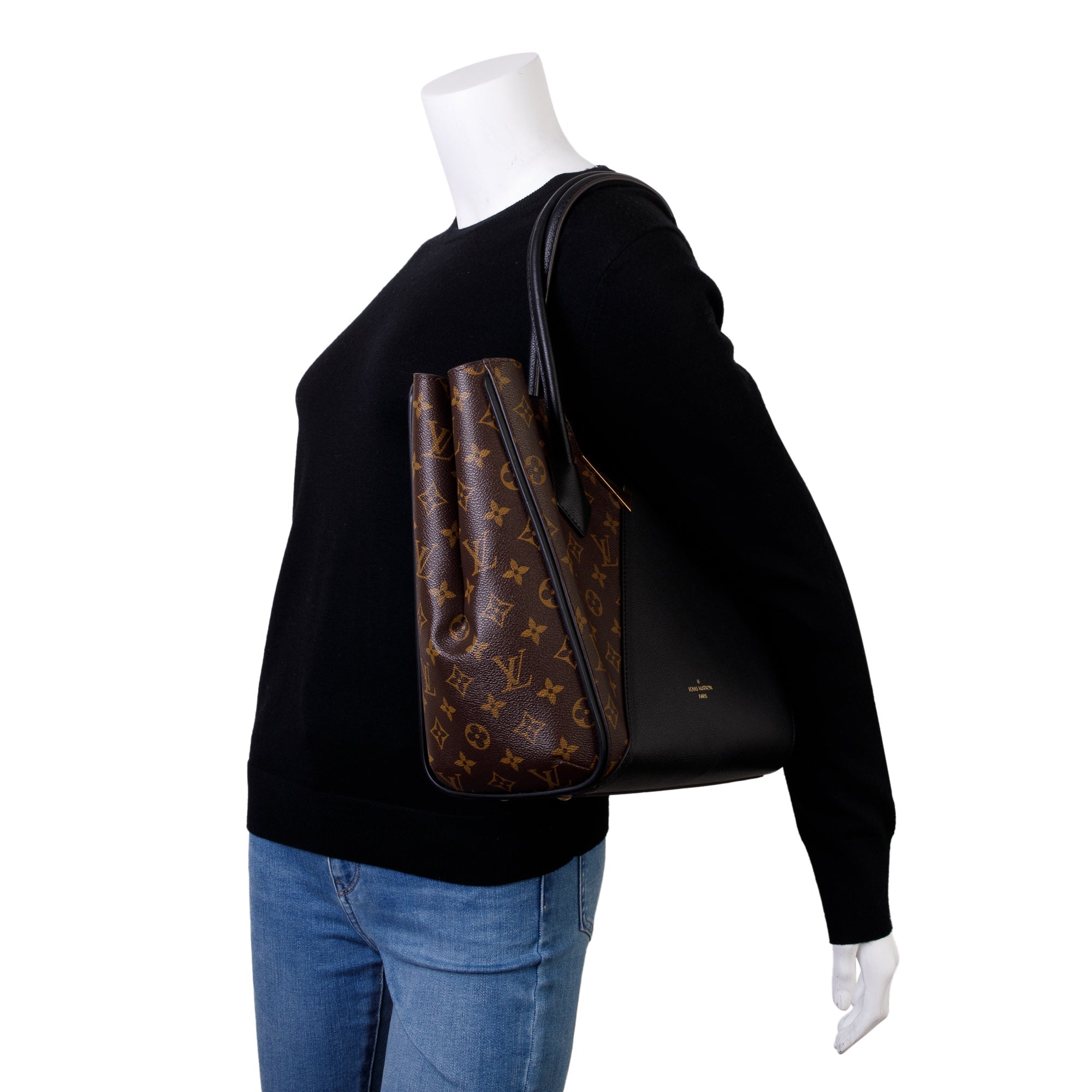 Louis Vuitton Monogram Canvas & Black Calfskin Leather Kimono MM