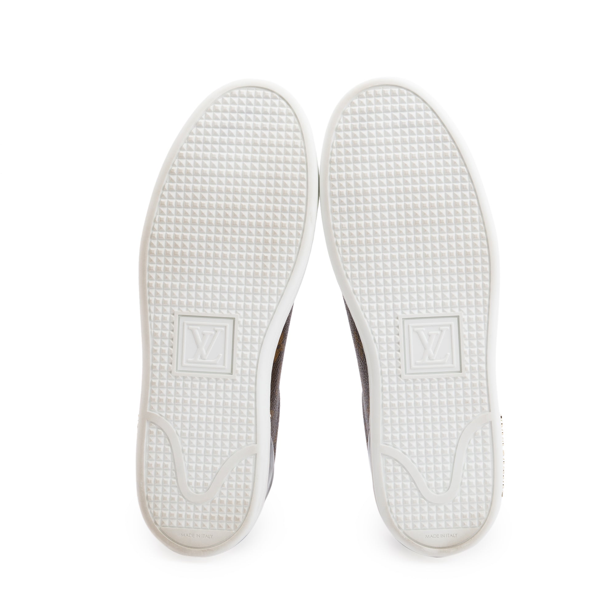 Louis Vuitton Monogram Canvas Black Patent Leather Frontrow Sneakers, Size 39 w/ Box