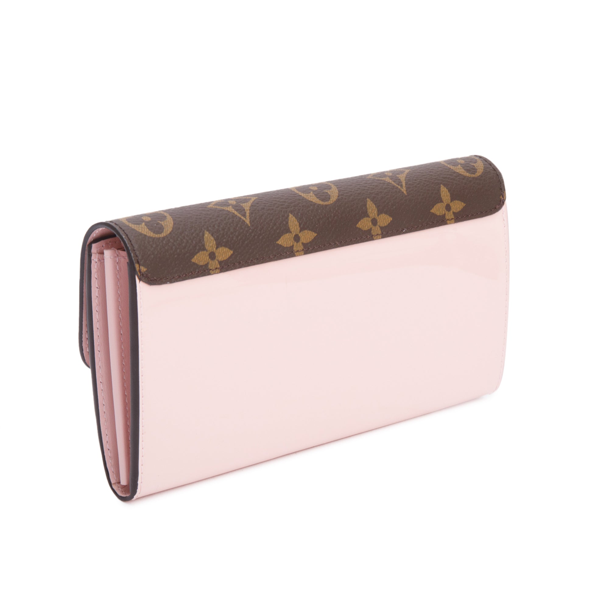 Louis Vuitton Monogram Canvas Pink Vernis Cherrywood Wallet w/ Box