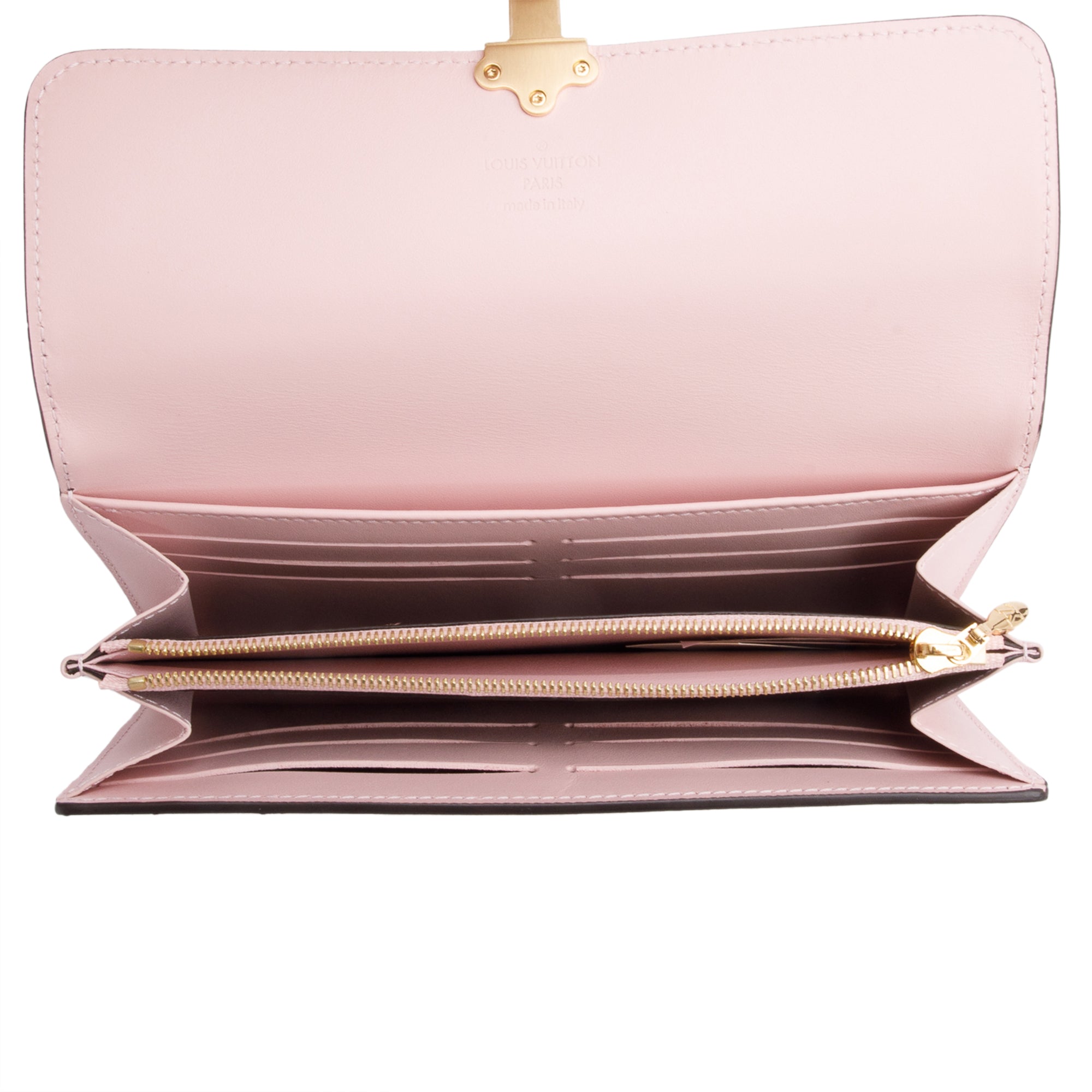 Louis Vuitton Monogram Canvas Pink Vernis Cherrywood Wallet w/ Box