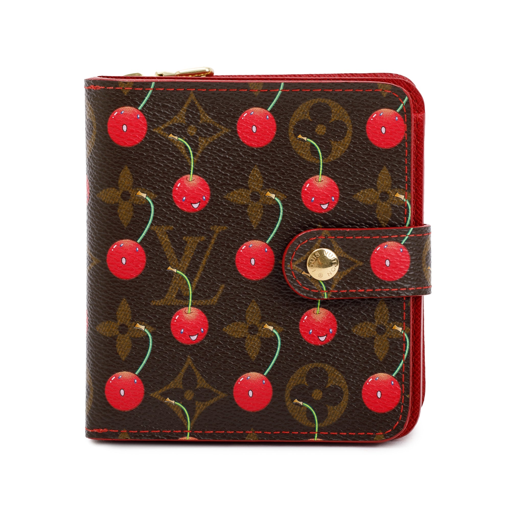 Louis Vuitton Monogram Cherry Compact Zippe Wallet