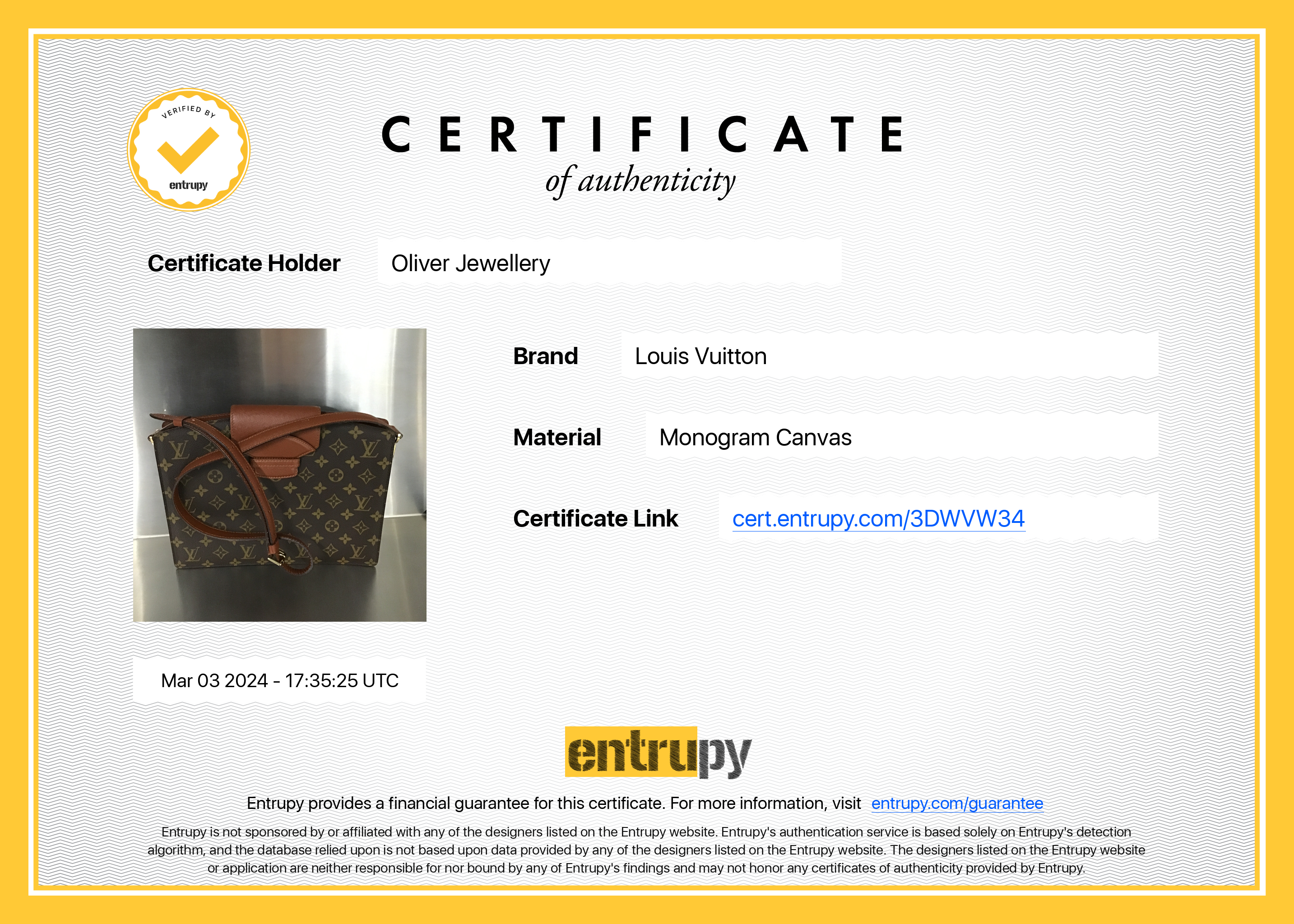 Louis Vuitton Monogram Courcelles Bag