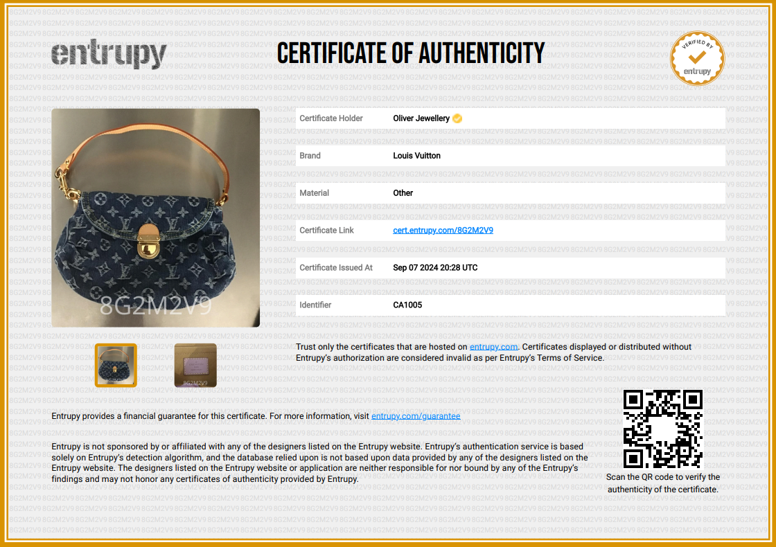 Louis Vuitton Monogram Denim Mini Pleaty Bag