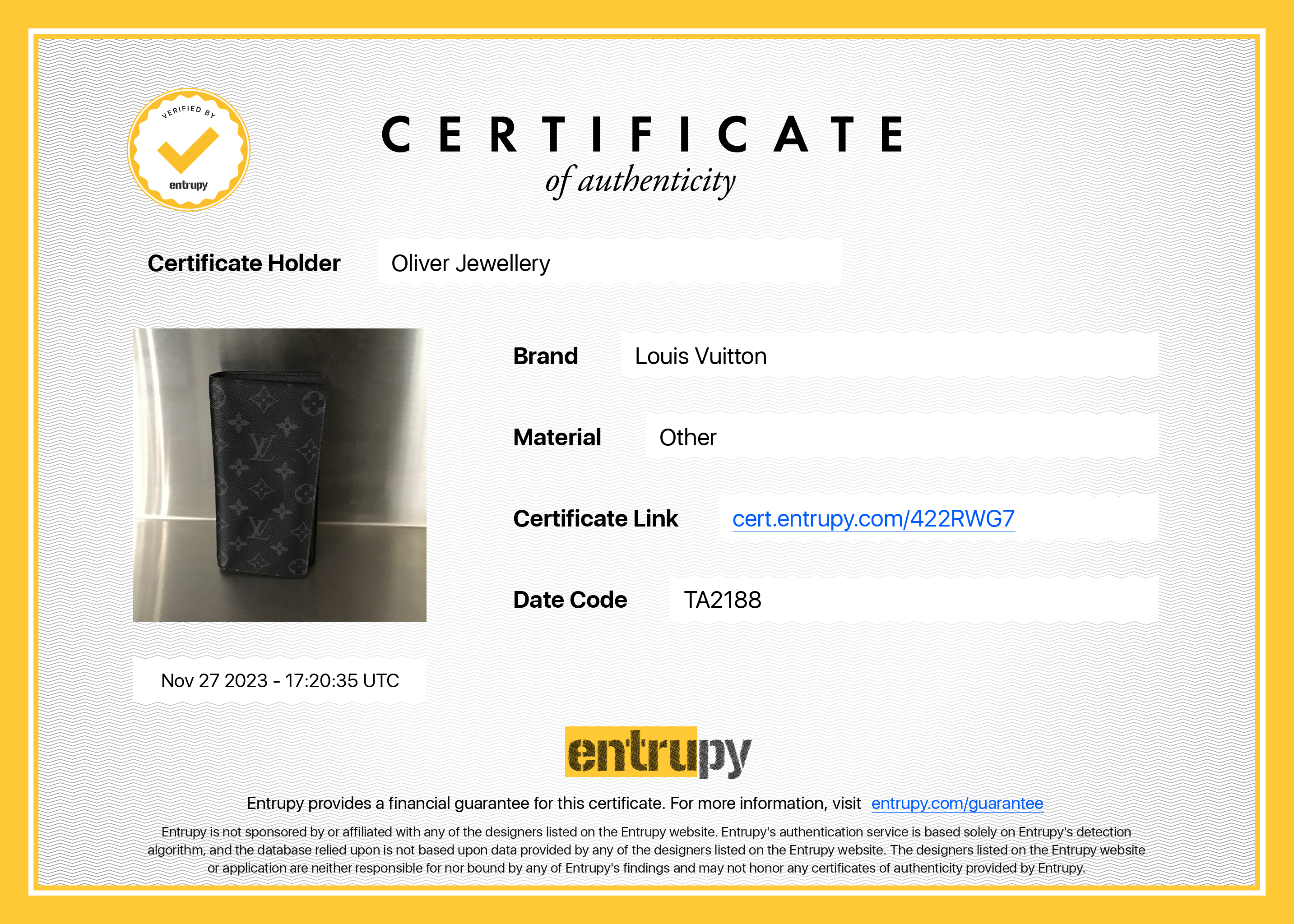 Louis Vuitton Monogram Eclipse Brazza Wallet