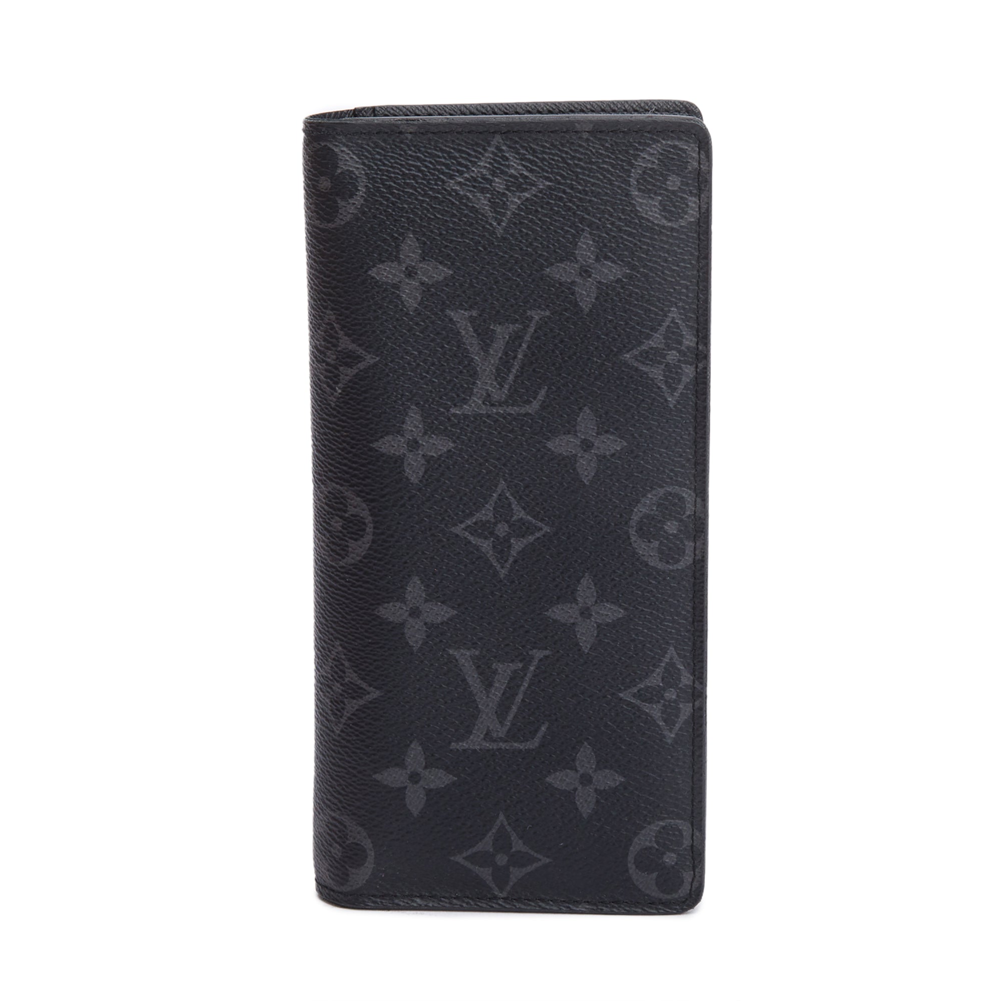 Louis Vuitton Monogram Eclipse Brazza Wallet w/ Box