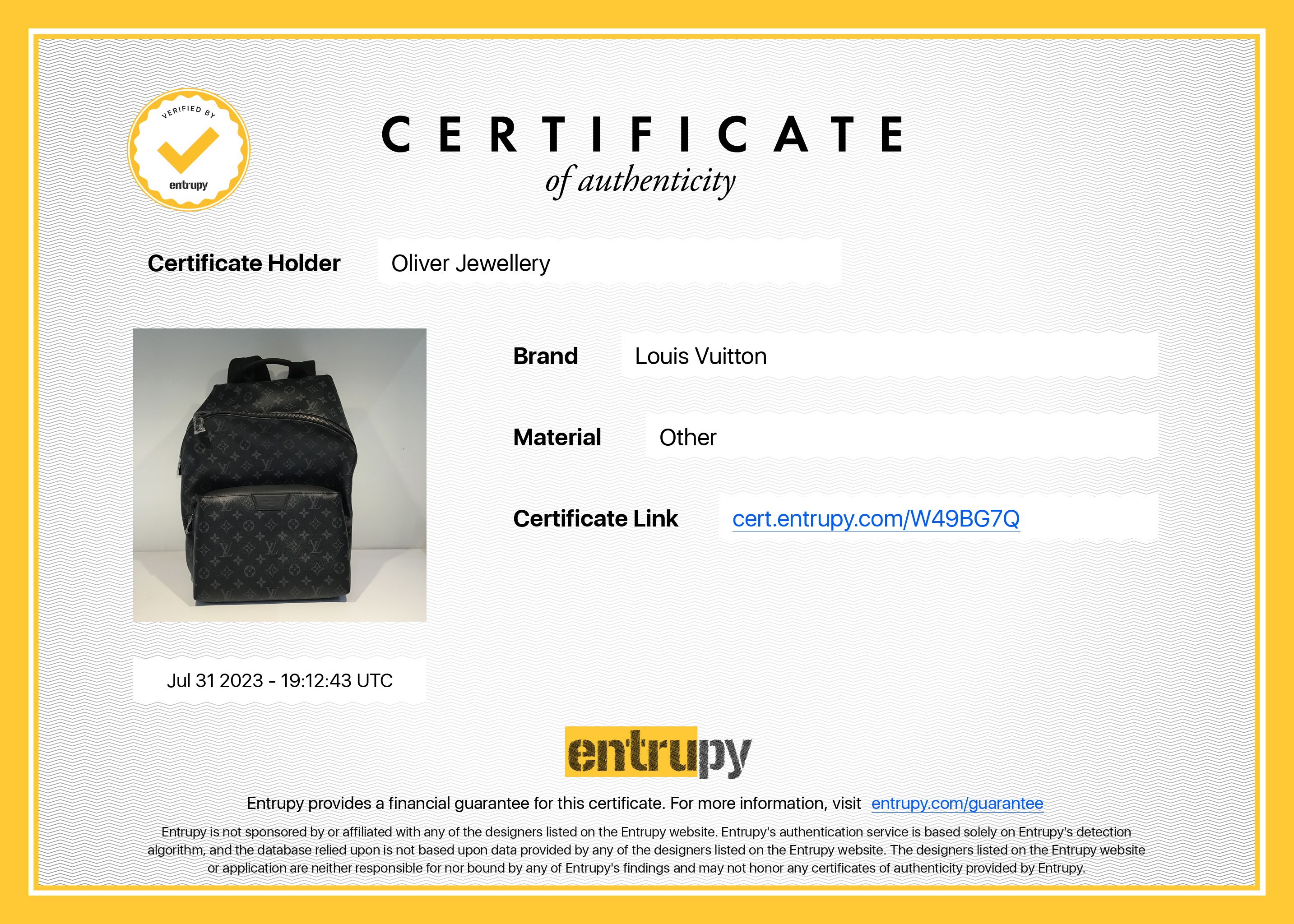 Louis Vuitton Monogram Eclipse Discovery Backpack PM w/ Box