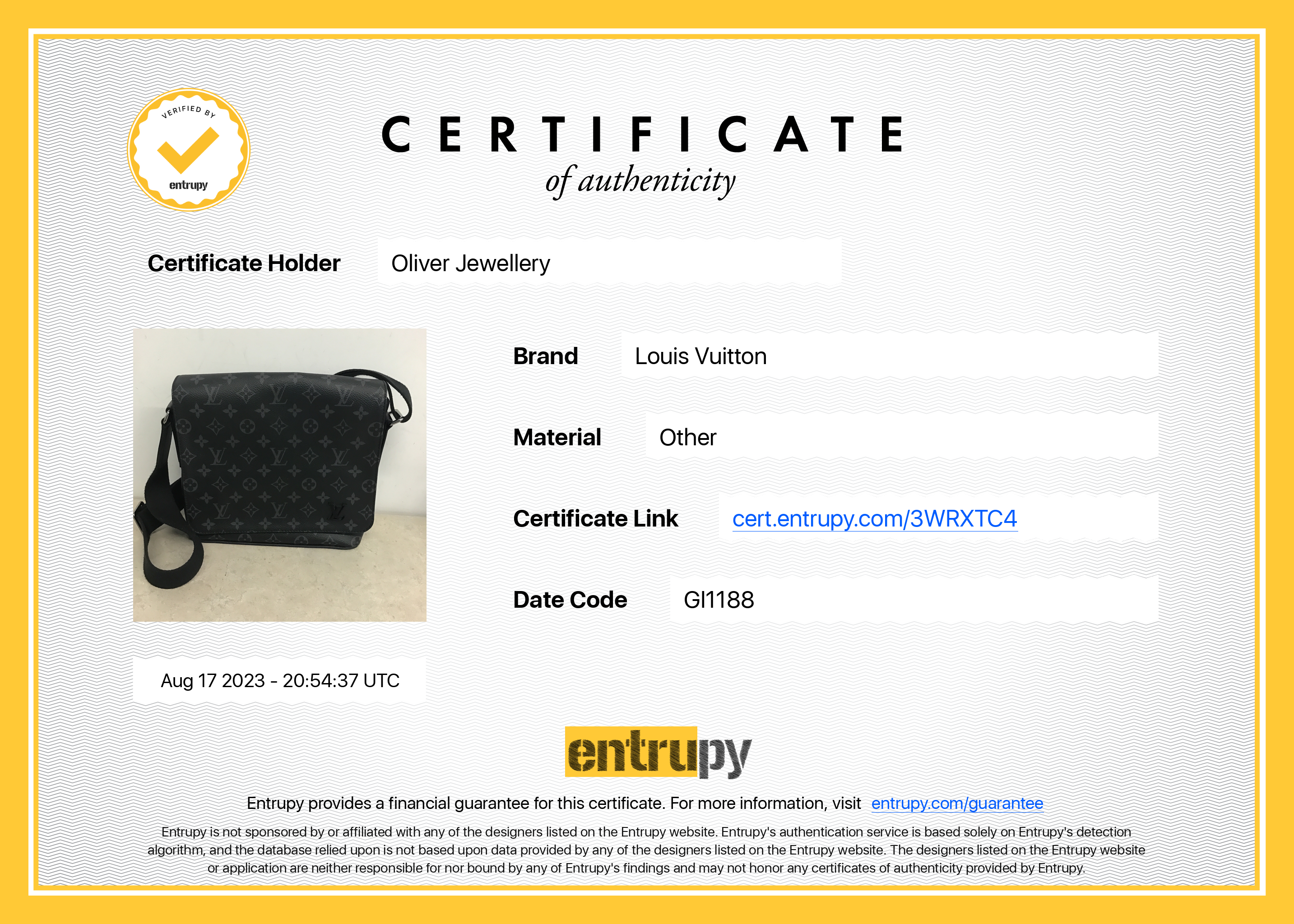 Louis Vuitton Monogram Eclipse District PM