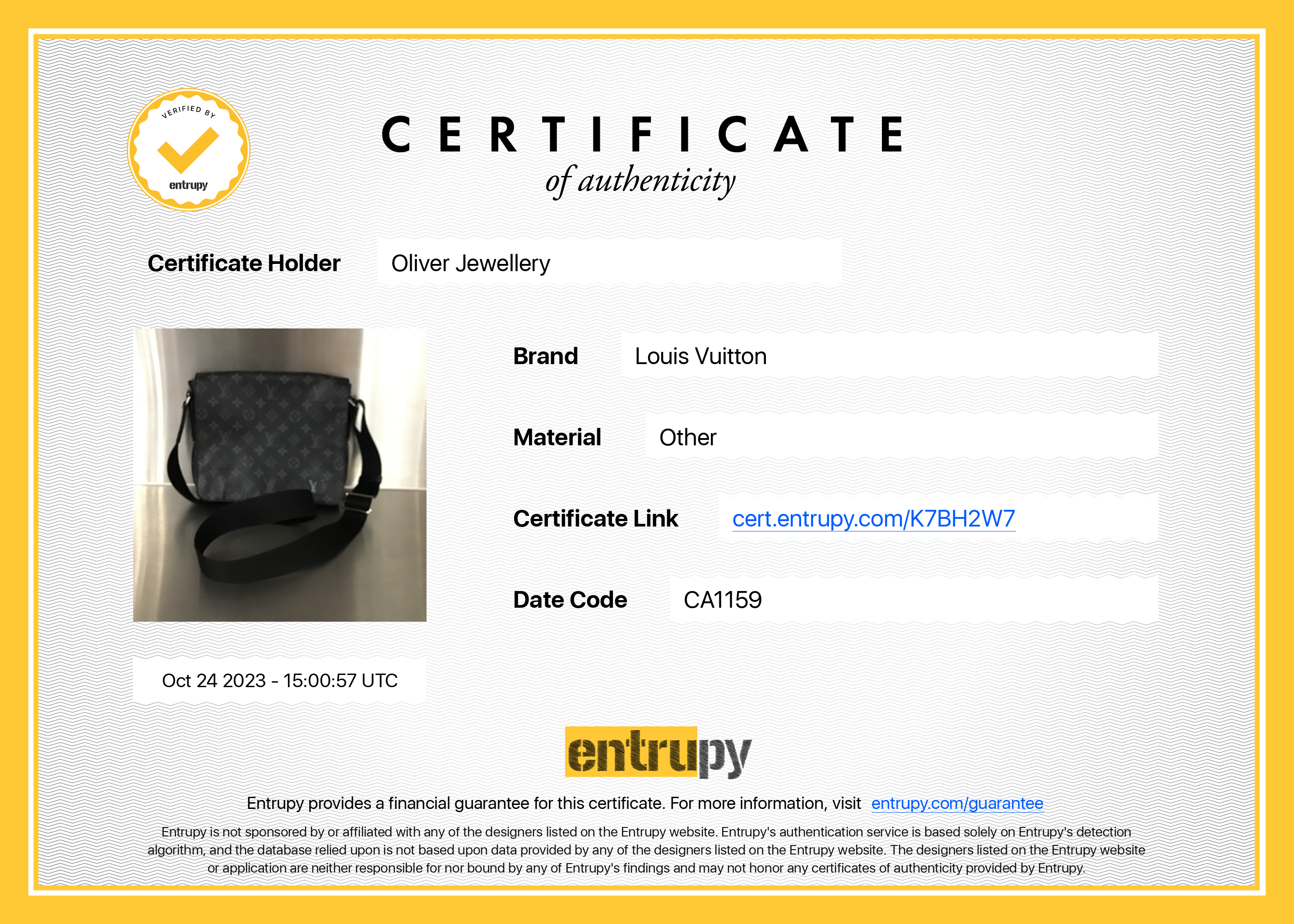 Louis Vuitton Monogram Eclipse District PM