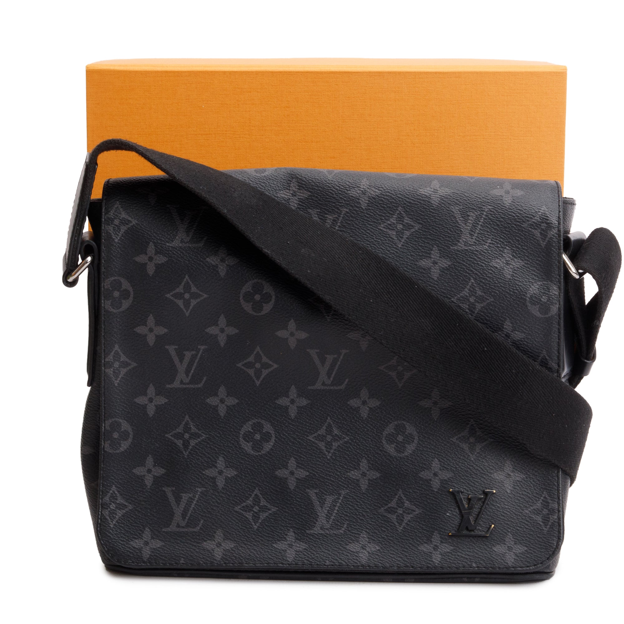 Louis Vuitton Monogram Eclipse District PM Bag w/ Box