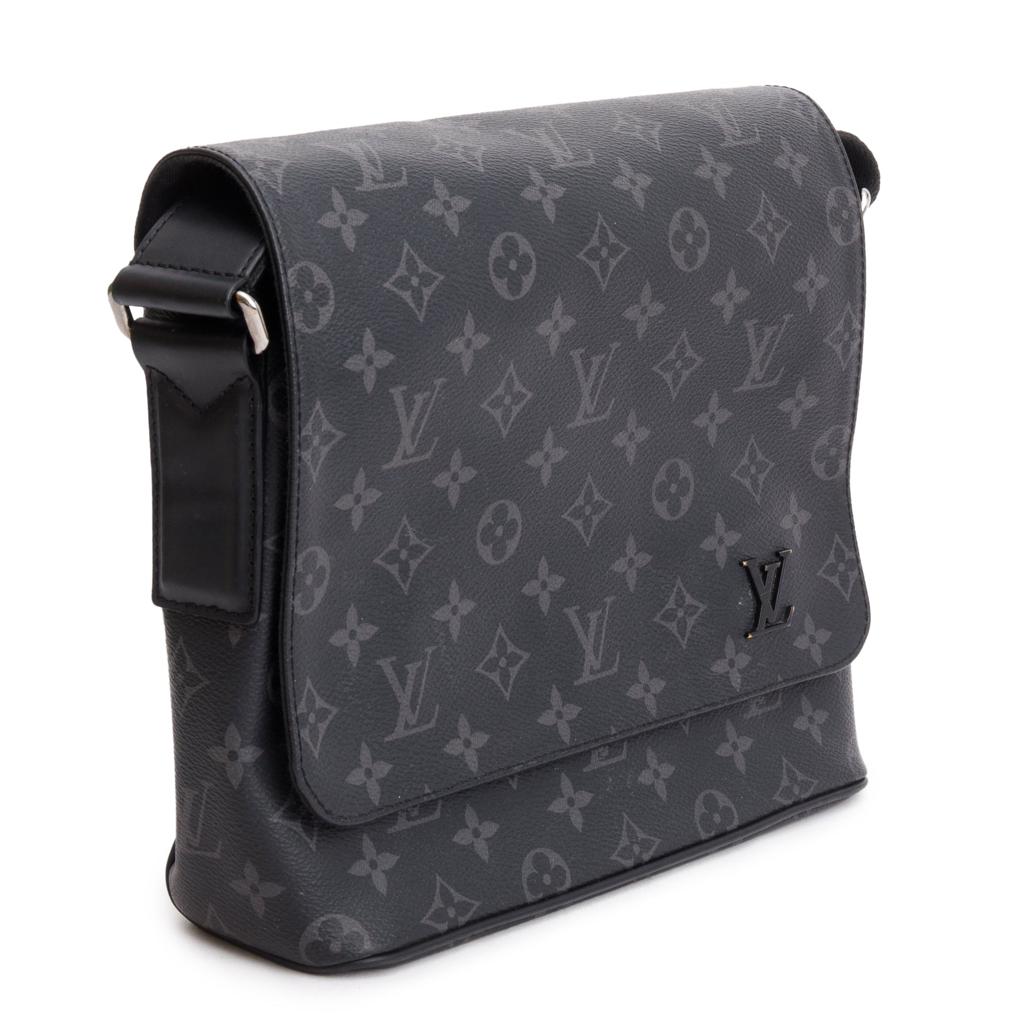 Louis Vuitton Monogram Eclipse District PM Bag w/ Box