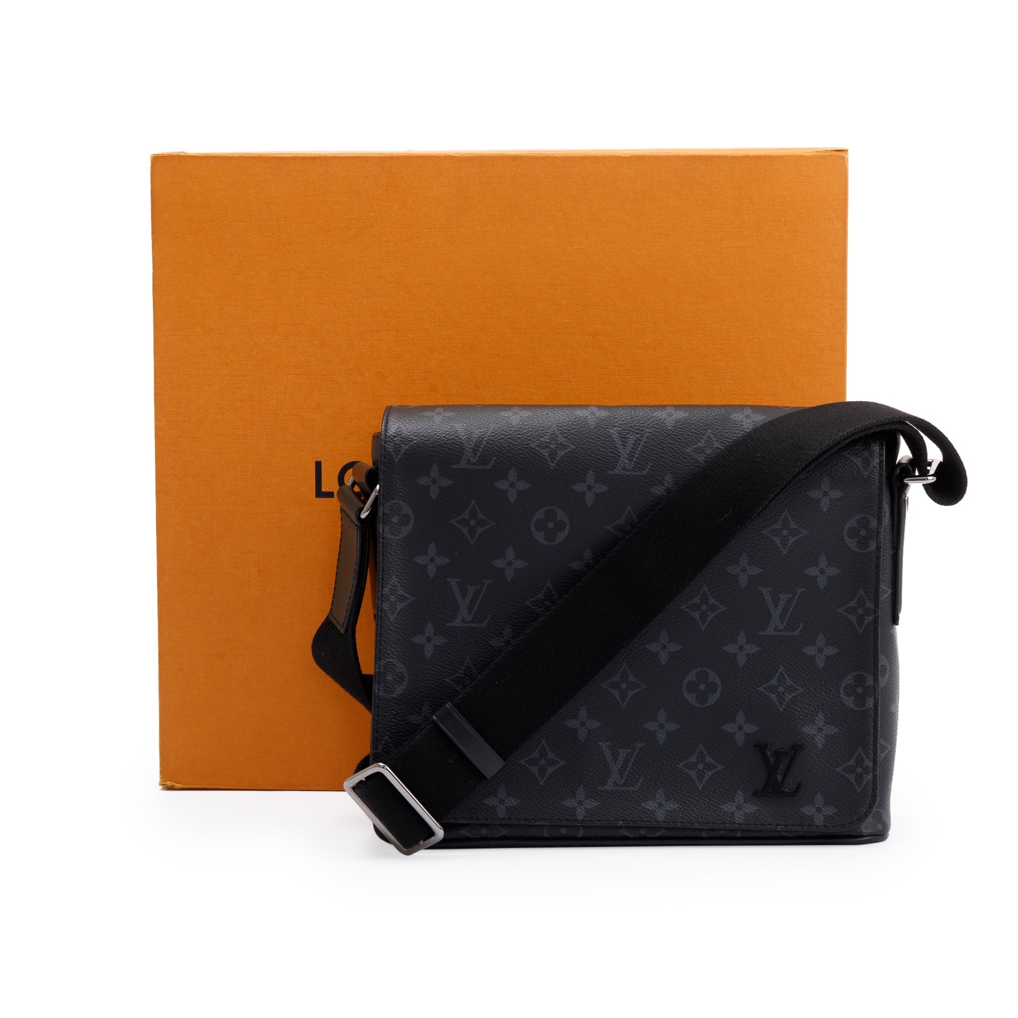 Louis Vuitton Monogram Eclipse District PM w/ Box