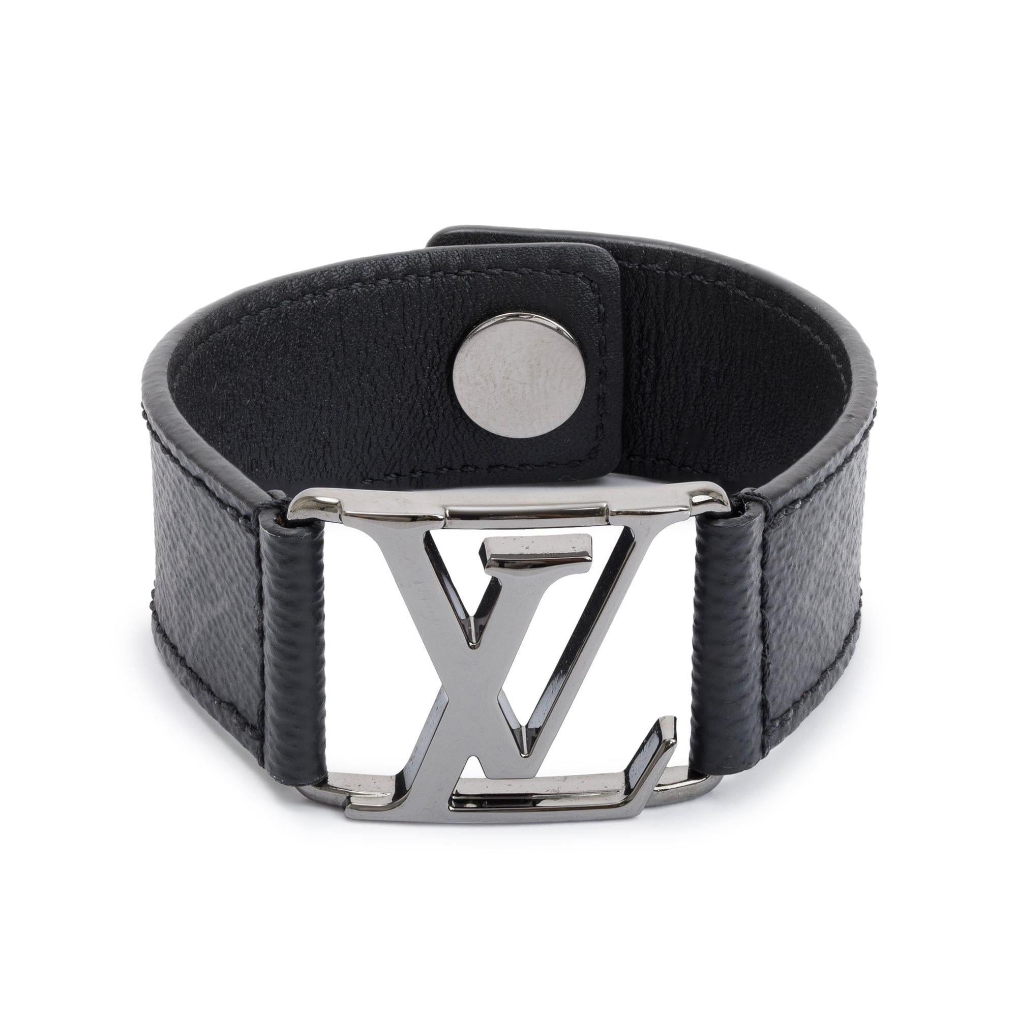 Louis Vuitton Monogram Eclipse Hockenheim Bracelet w/ Box