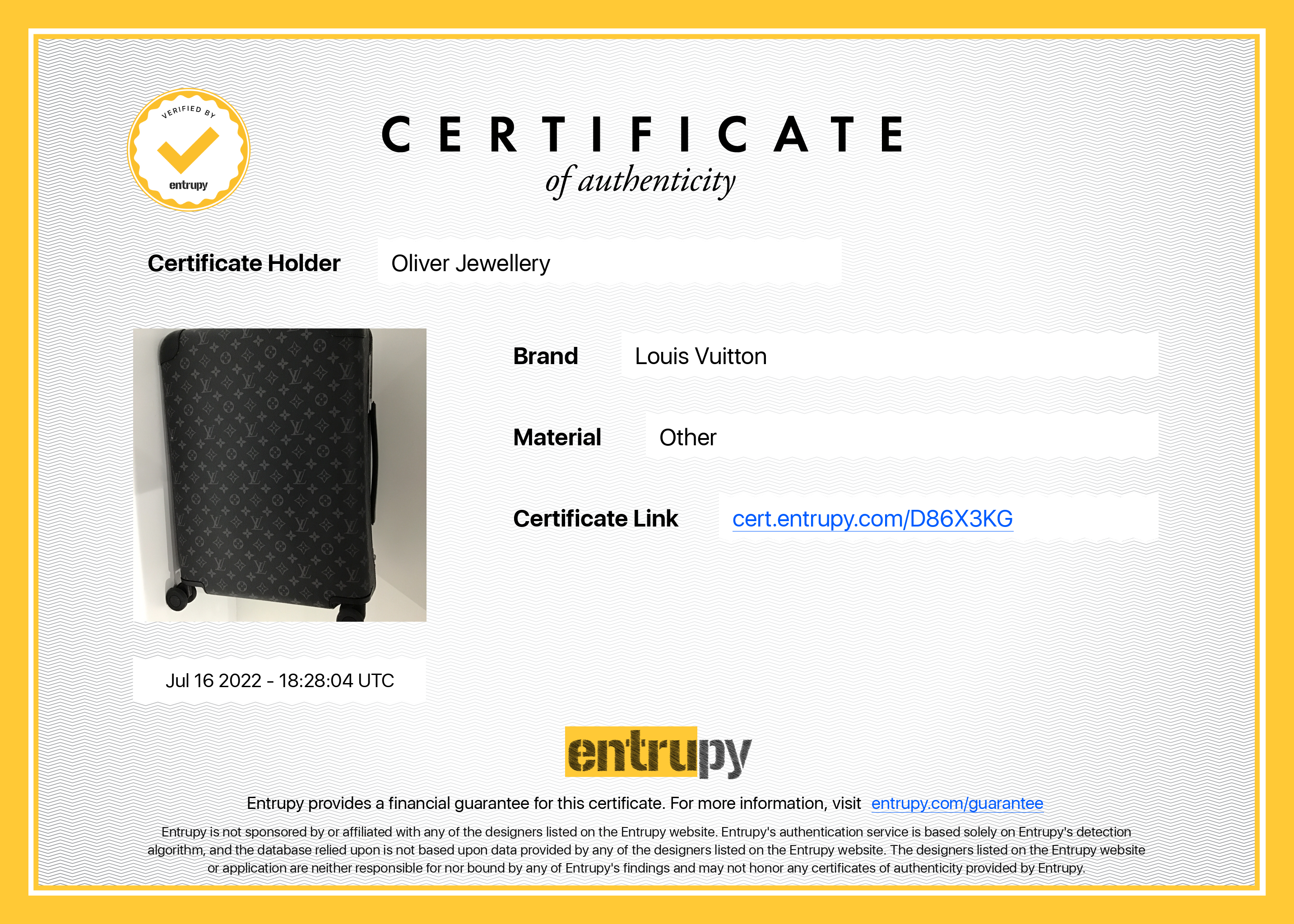 Louis Vuitton Monogram Eclipse Horizon 50