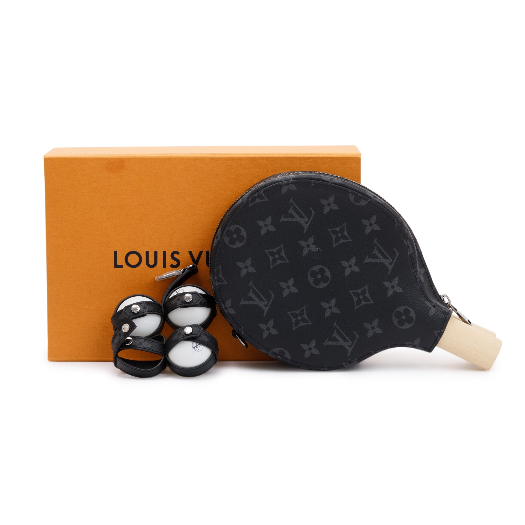 Louis Vuitton Monogram Eclipse James Ping Pong Set w/ Box