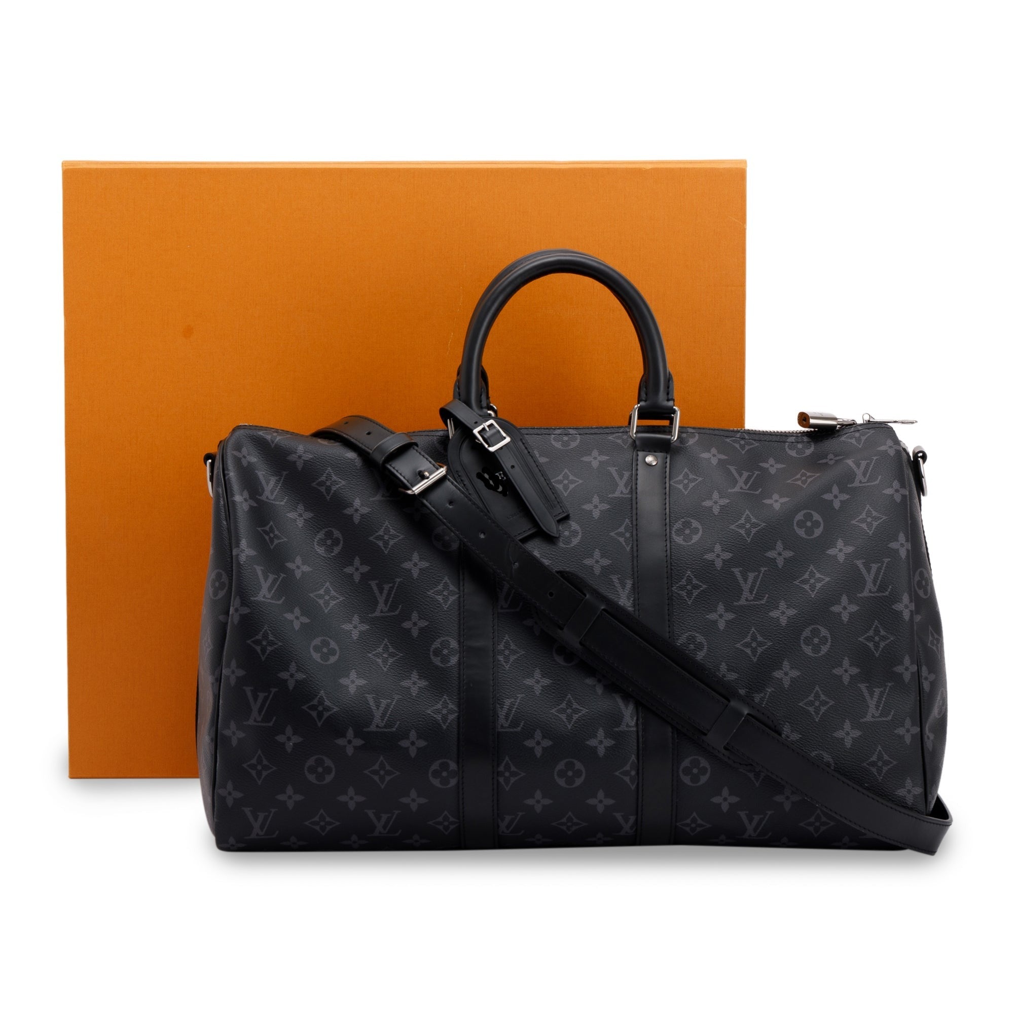 Louis Vuitton Monogram Eclipse Keepall Bandouliere 45 w/ Box