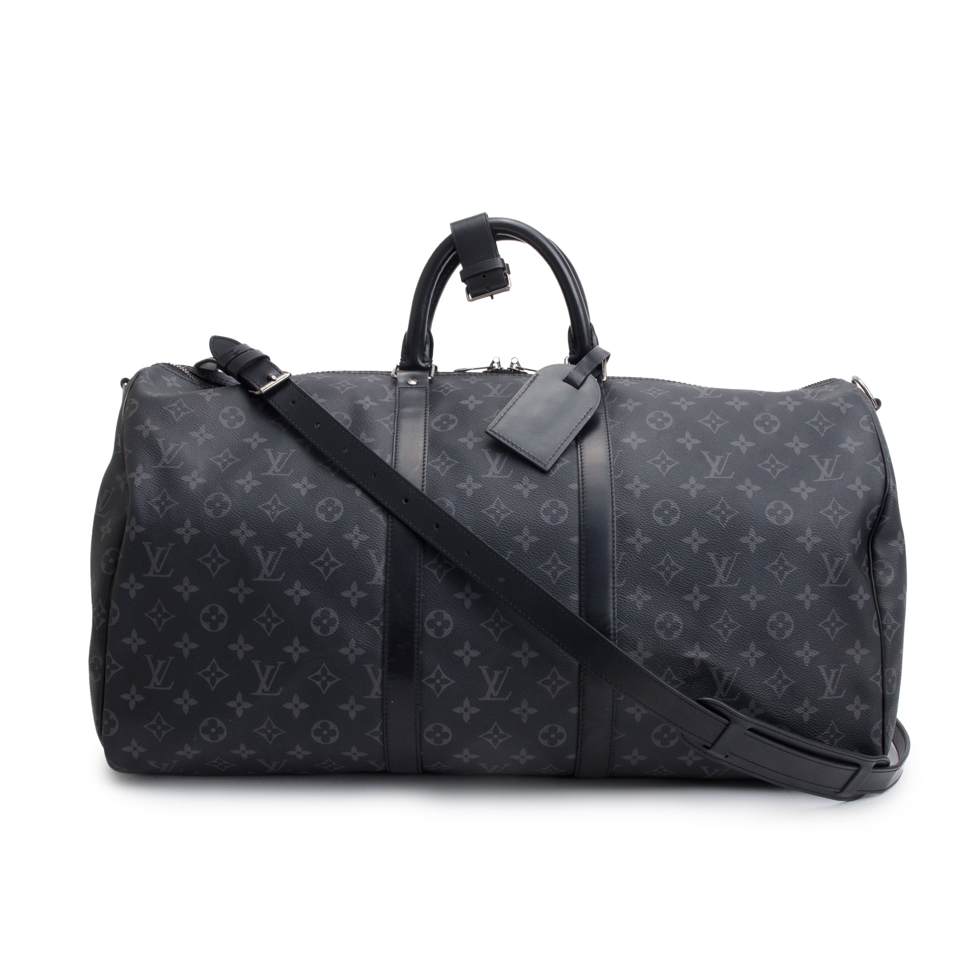 Louis Vuitton Monogram Eclipse Keepall Bandouliere 55 w/ Strap