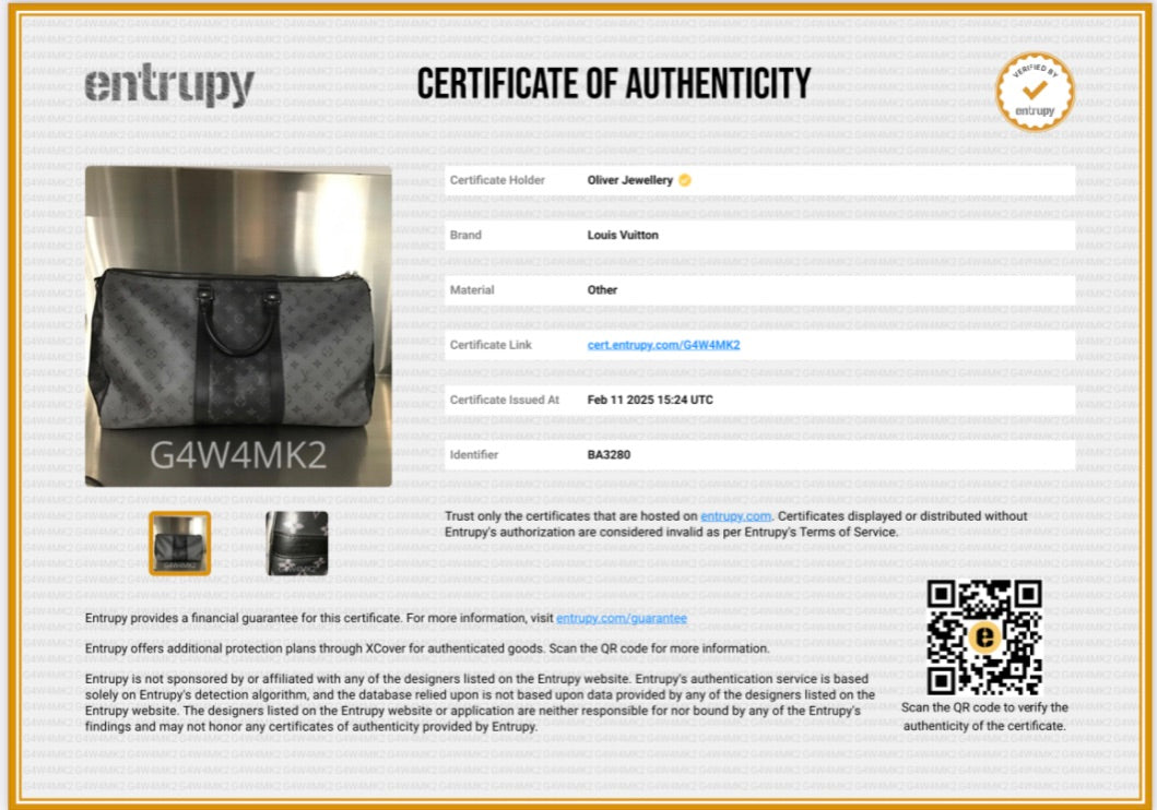 Louis Vuitton Monogram Eclipse Reverse Keepall Bandouliere 50 w/ Strap