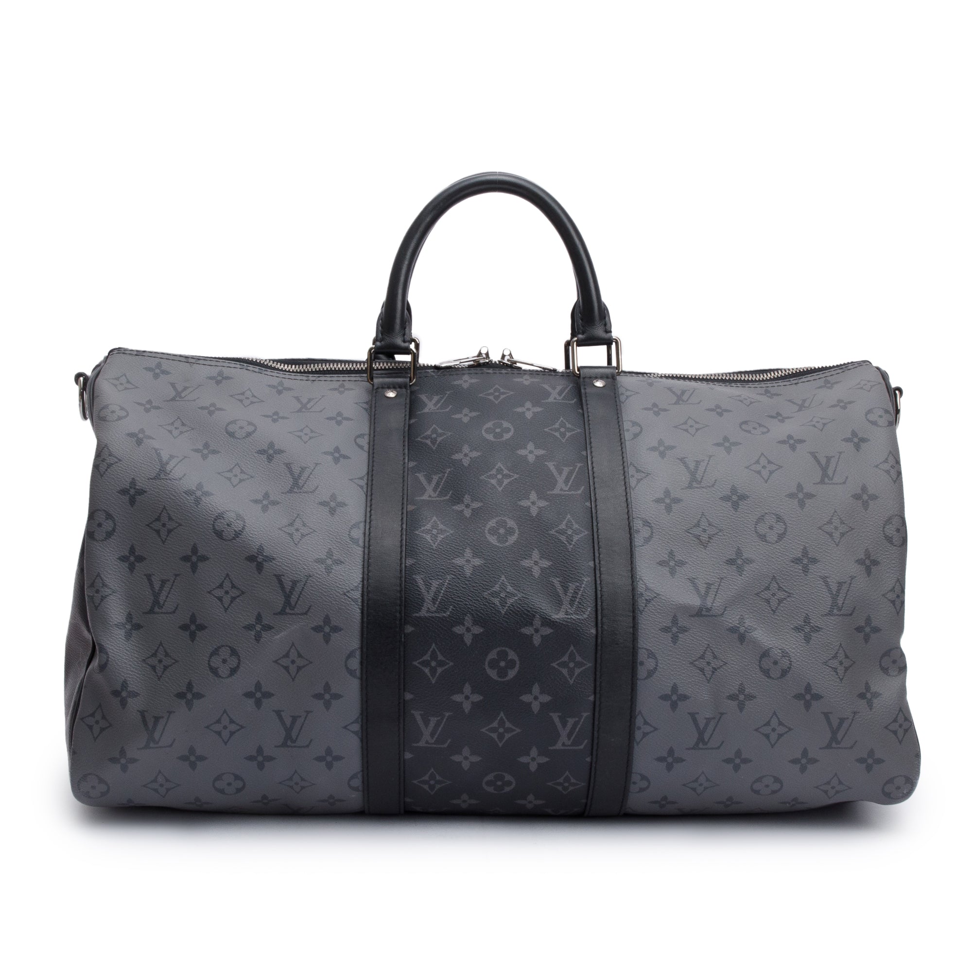 Louis Vuitton Monogram Eclipse Reverse Keepall Bandouliere 50 w/ Strap