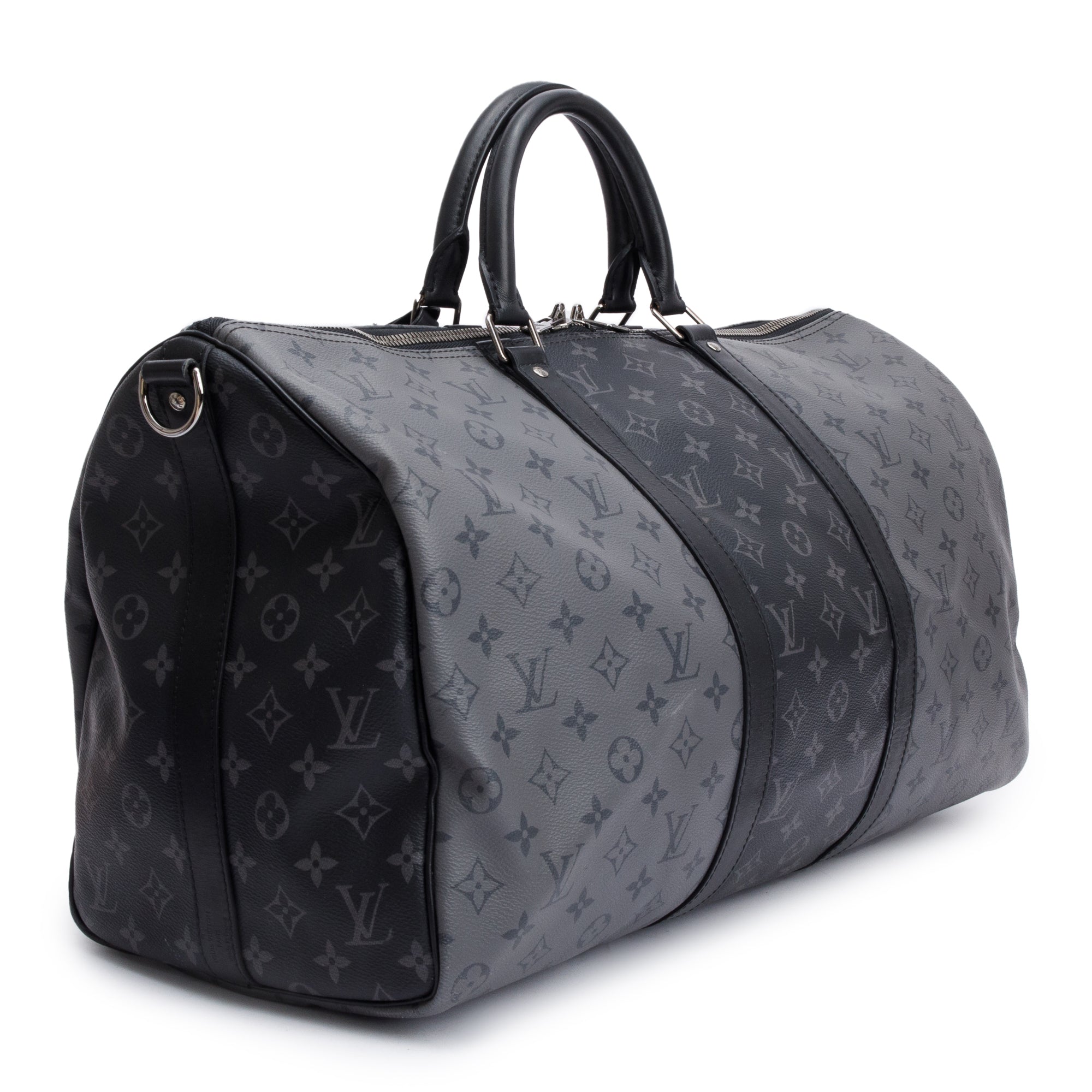 Louis Vuitton Monogram Eclipse Reverse Keepall Bandouliere 50 w/ Strap