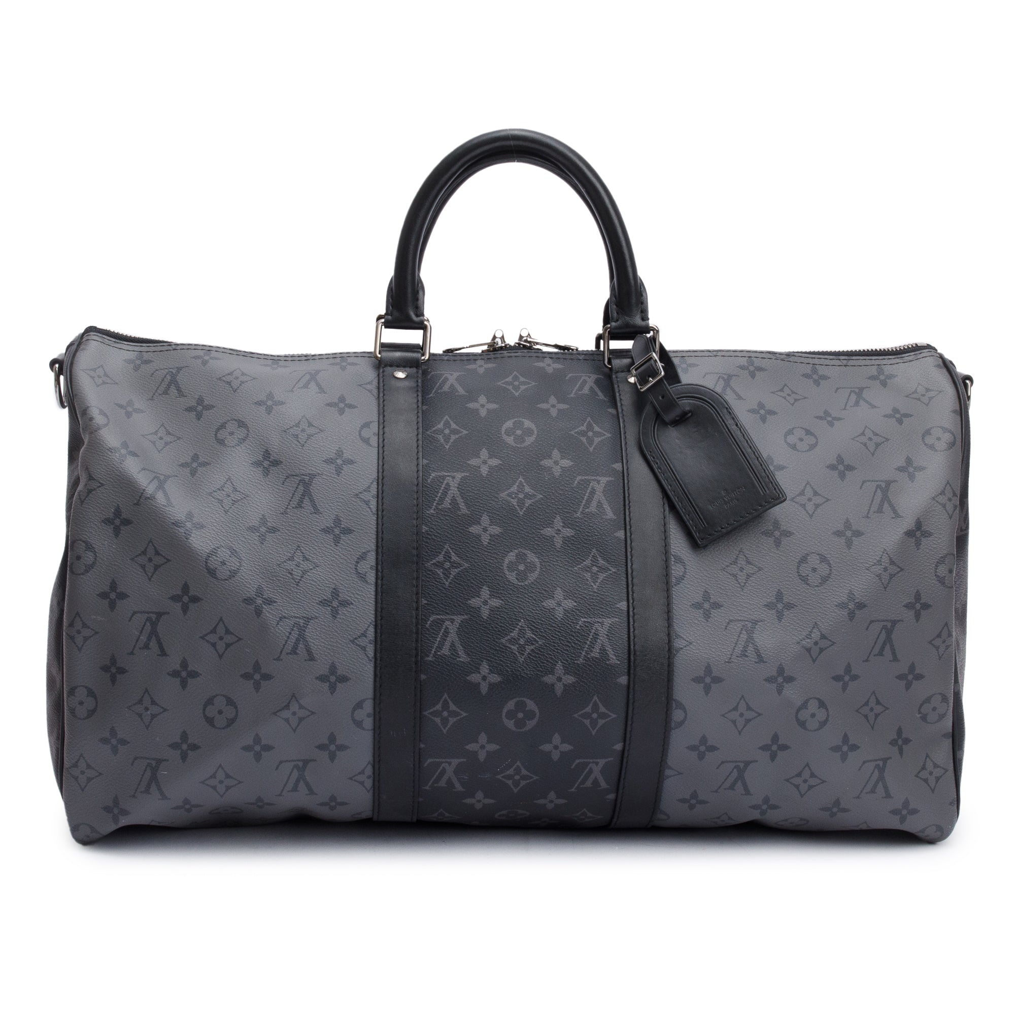 Louis Vuitton Monogram Eclipse Reverse Keepall Bandouliere 50 w/ Strap