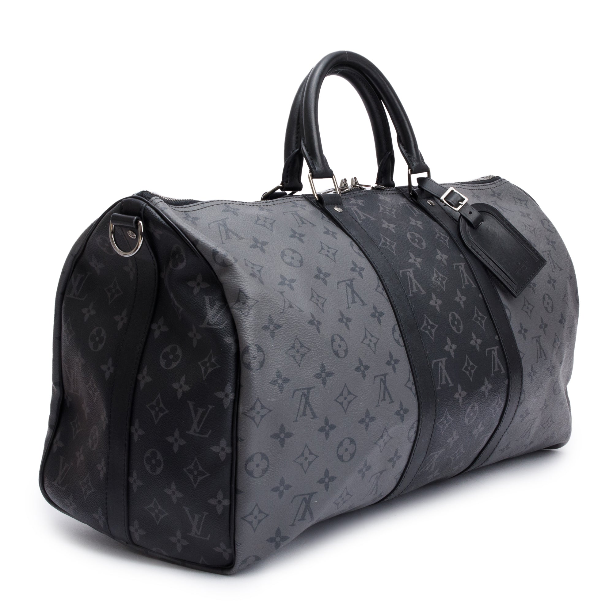 Louis Vuitton Monogram Eclipse Reverse Keepall Bandouliere 50 w/ Strap