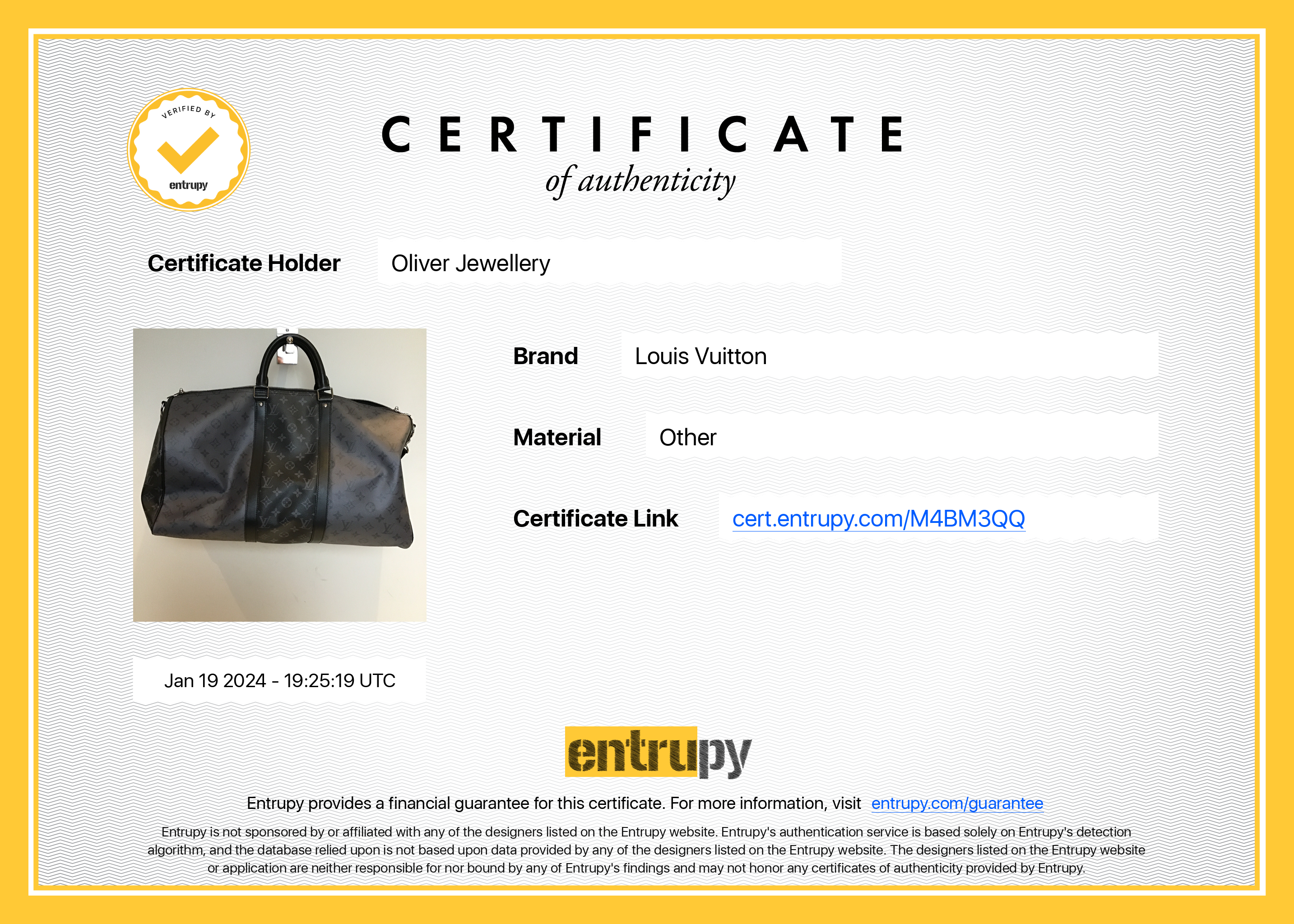 Louis Vuitton Monogram Eclipse Reverse Keepall Bandouliere 50 w/ Strap