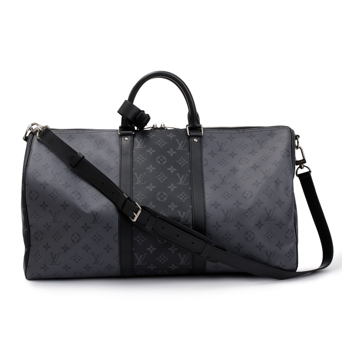 Louis Vuitton Monogram Eclipse Reverse Keepall Bandouliere 50 w/ Strap –  Oliver Jewellery