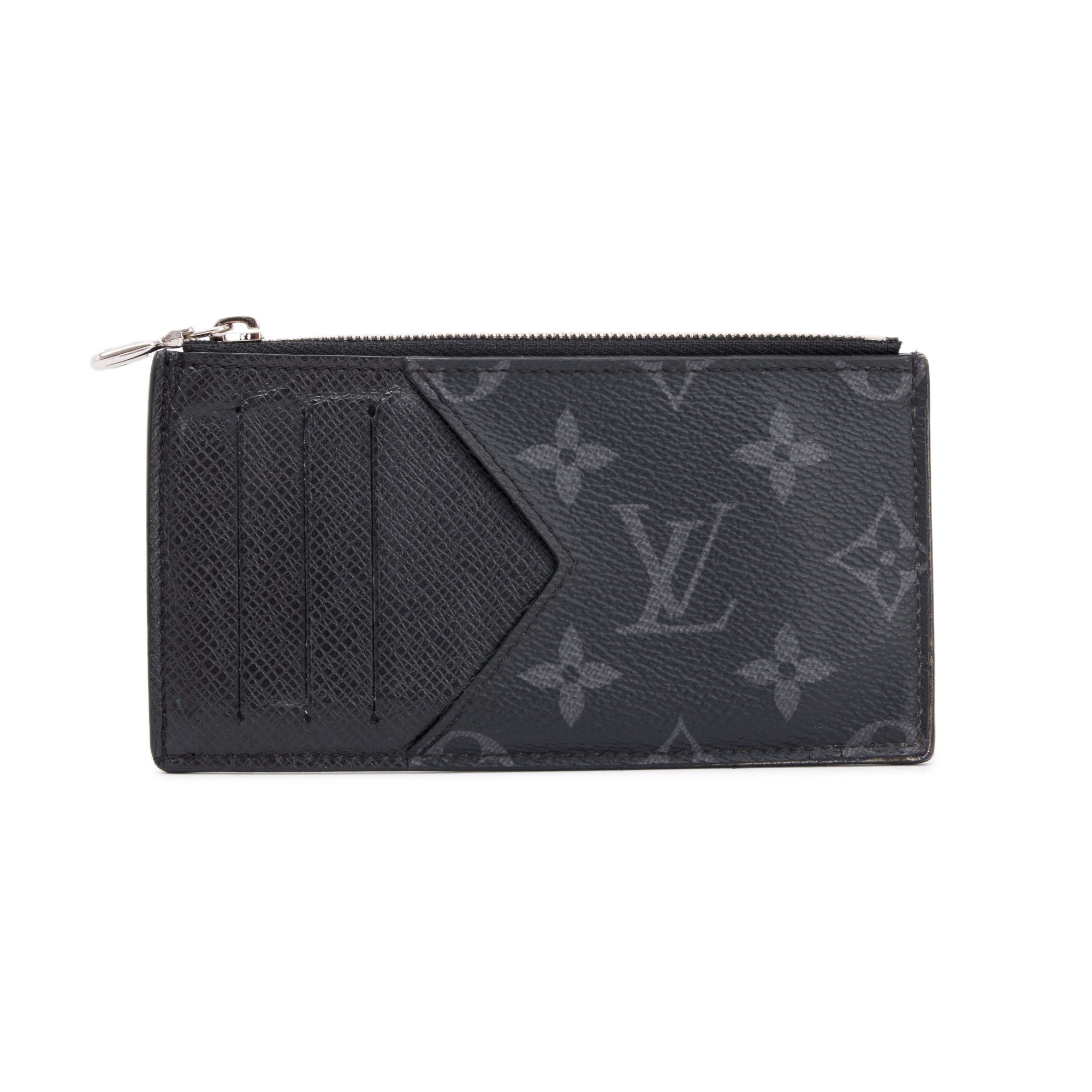 Louis Vuitton Monogram Eclipse Taiga Coin Card Holder