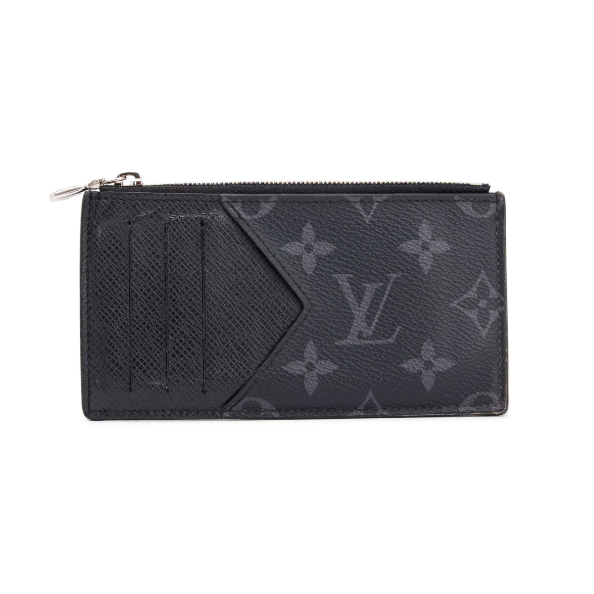 Louis Vuitton Black x Grey Damier Graphite Card Holder Wallet Case 10lv321s