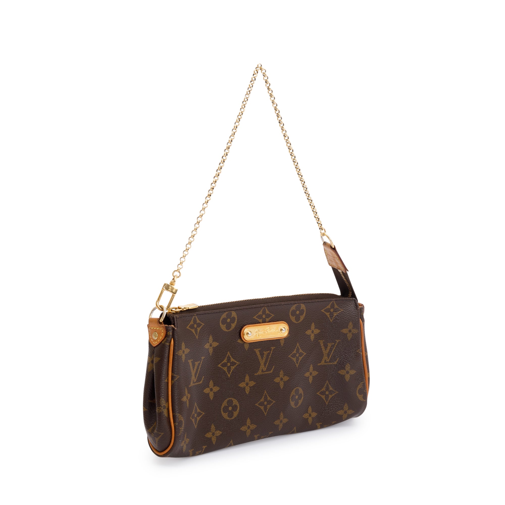 Louis Vuitton Monogram Eva Clutch w/ Strap & Box