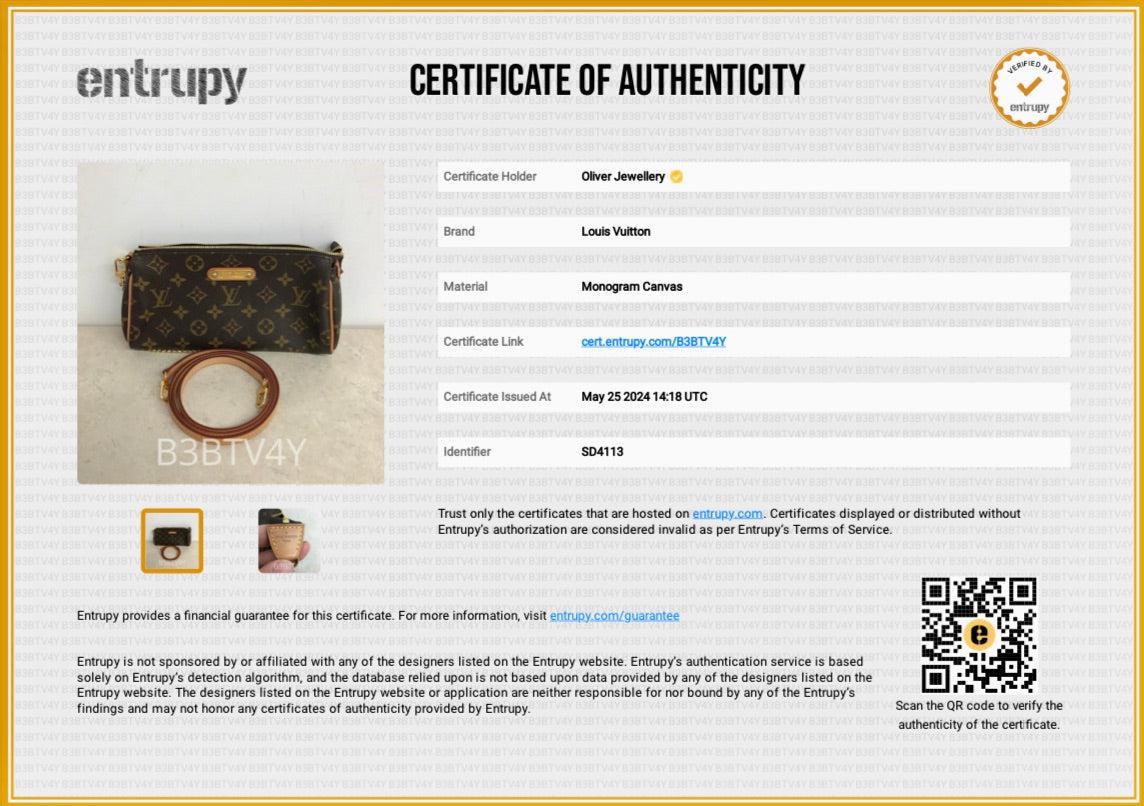 Louis Vuitton Monogram Eva Clutch w/ Strap & Box