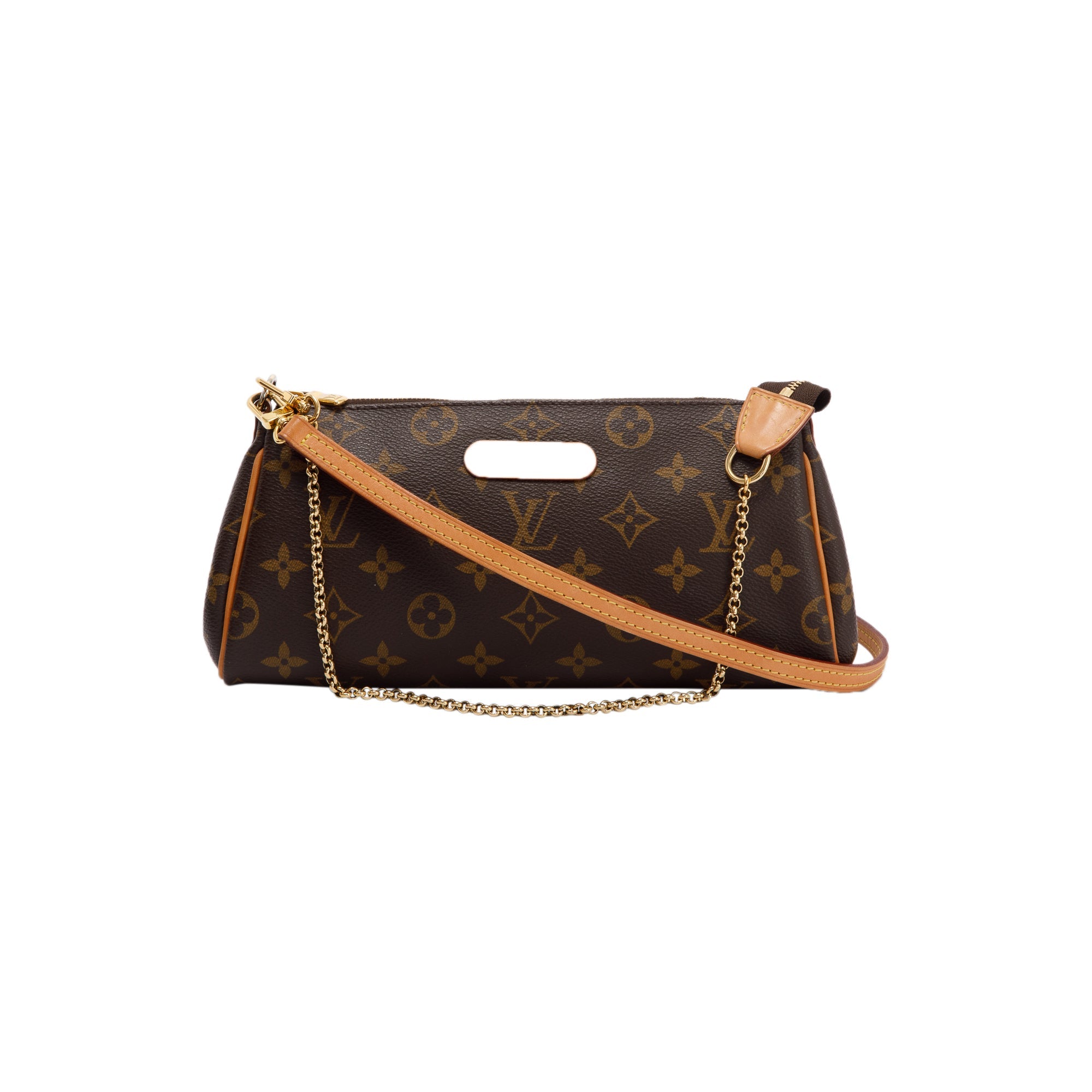 Louis Vuitton Monogram Eva Clutch w/ Strap, Box & Receipt