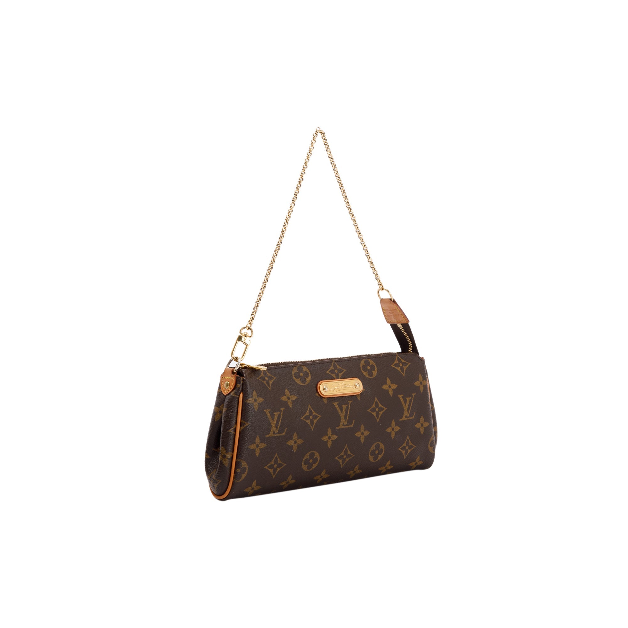 Louis Vuitton Monogram Eva Clutch w/ Strap, Box & Receipt
