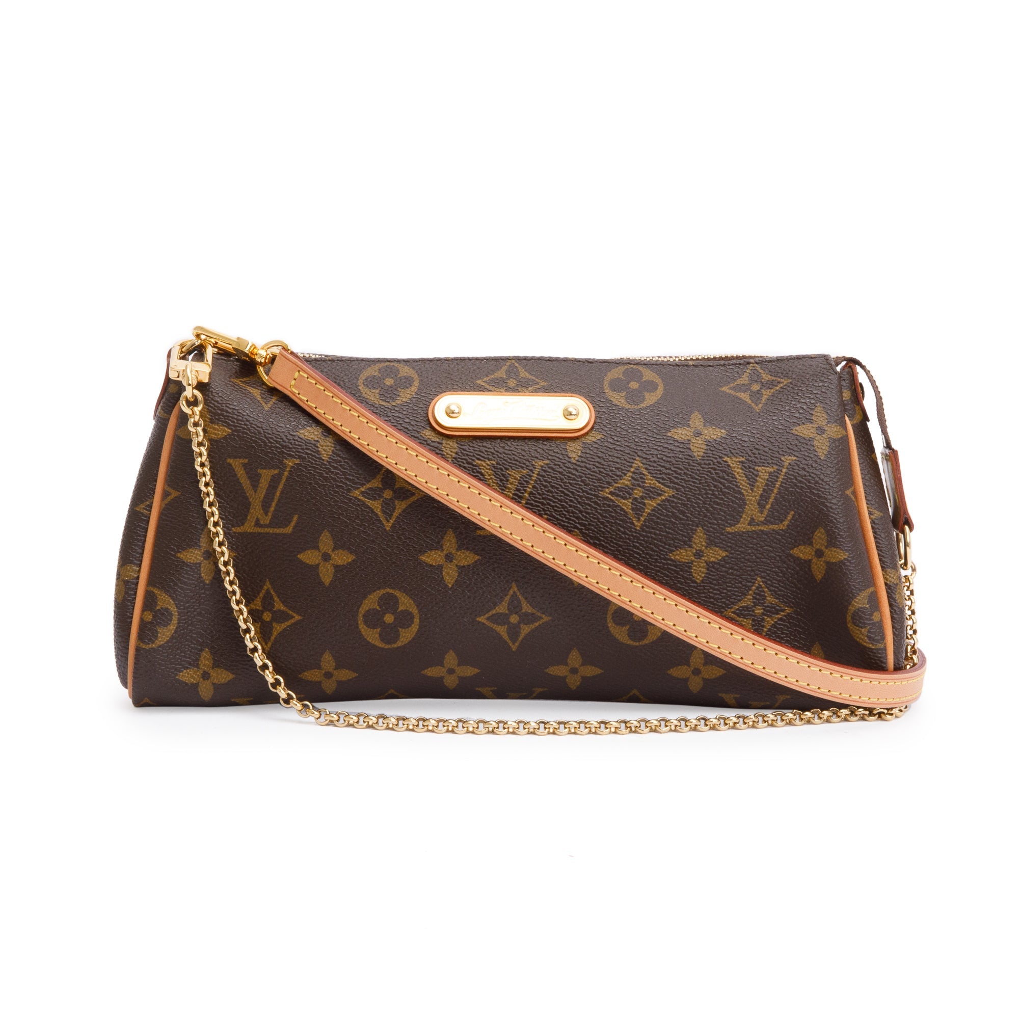 Louis Vuitton Monogram Eva Clutch w/ Strap & Box