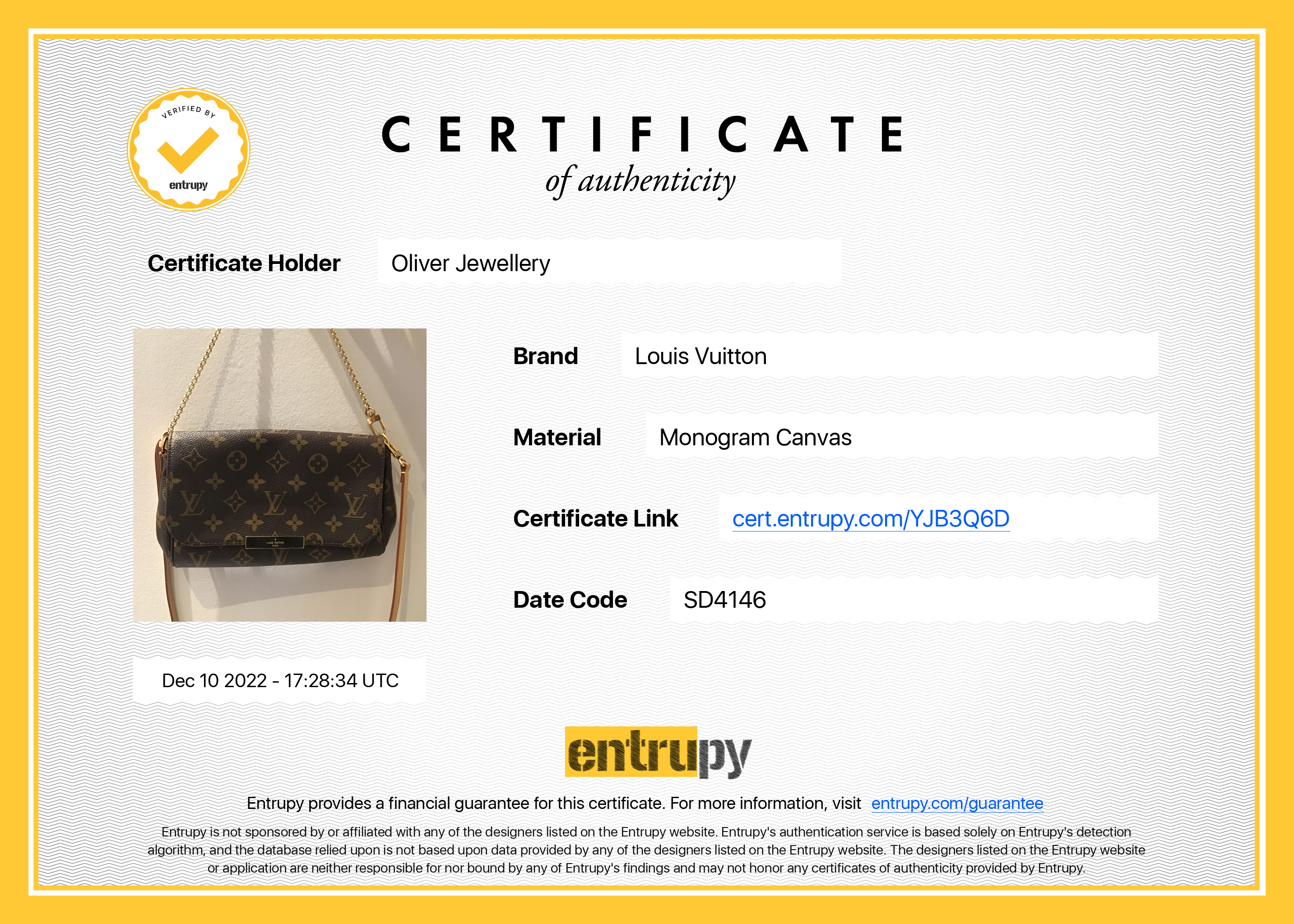 Louis Vuitton Monogram Favorite PM w/ Strap & Box