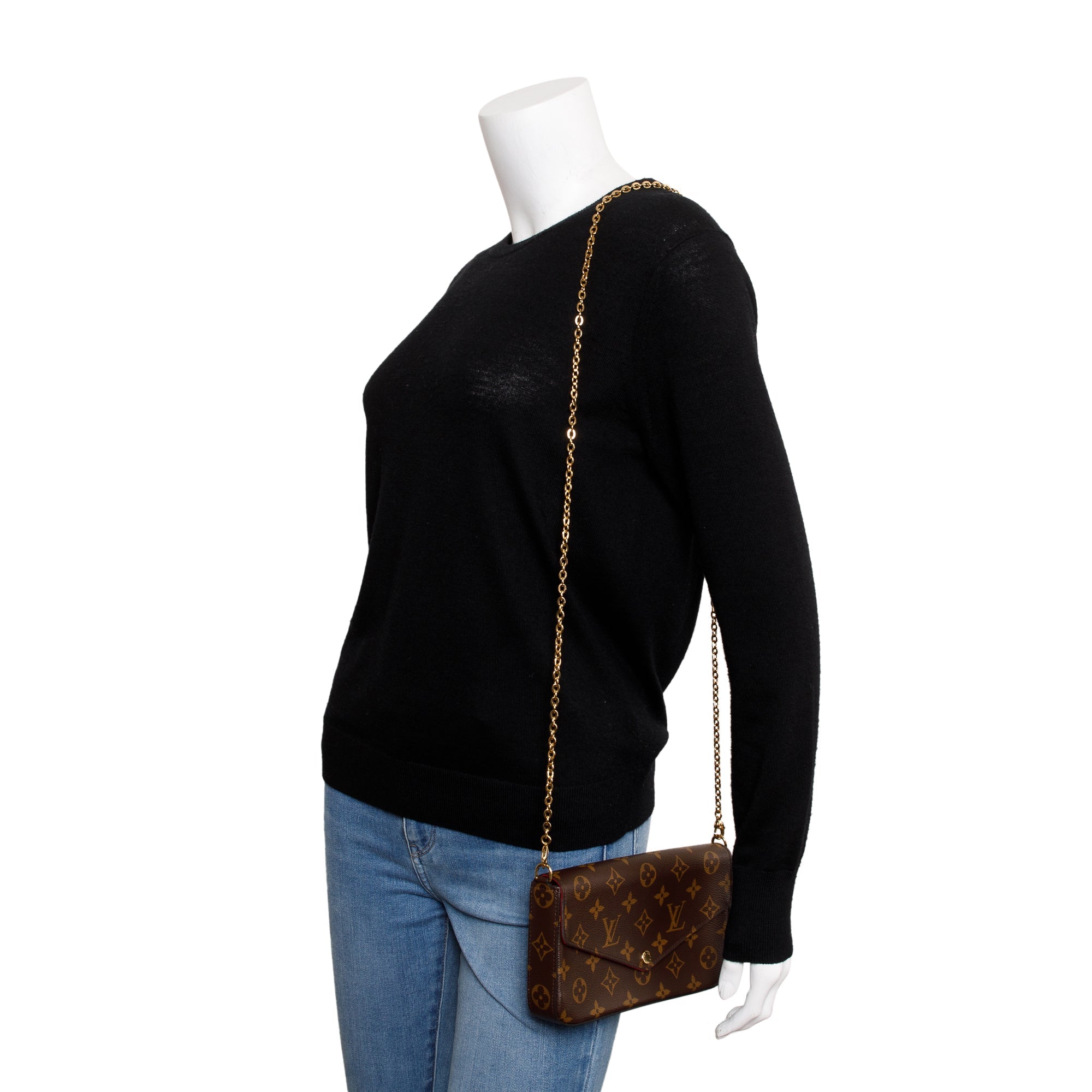 Louis Vuitton Monogram Felicie Pochette w/ Inserts, Box & Receipt